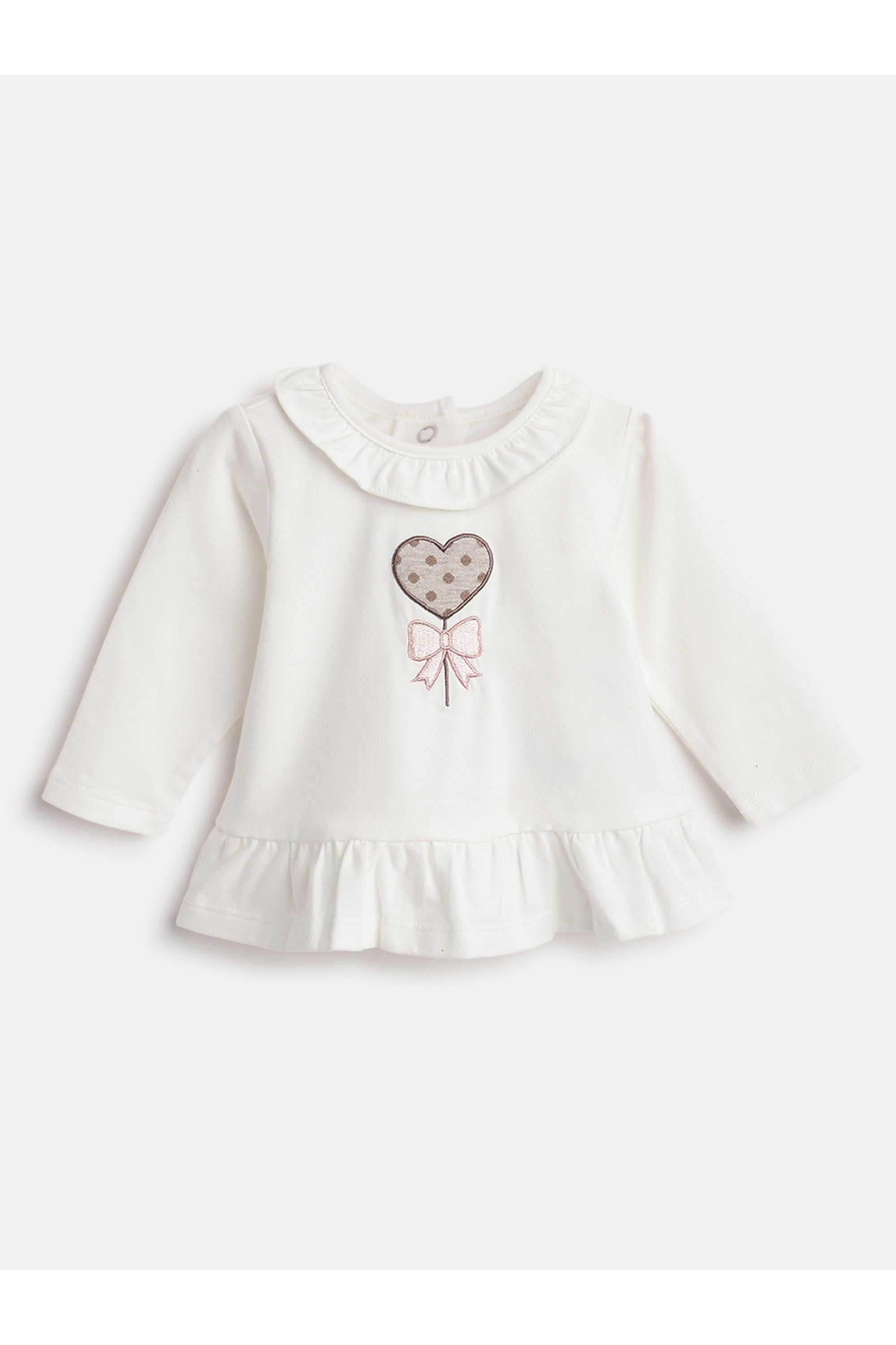 Printed-Cotton-Blend-Round-Neck-Infant-Girls-T-Shirt