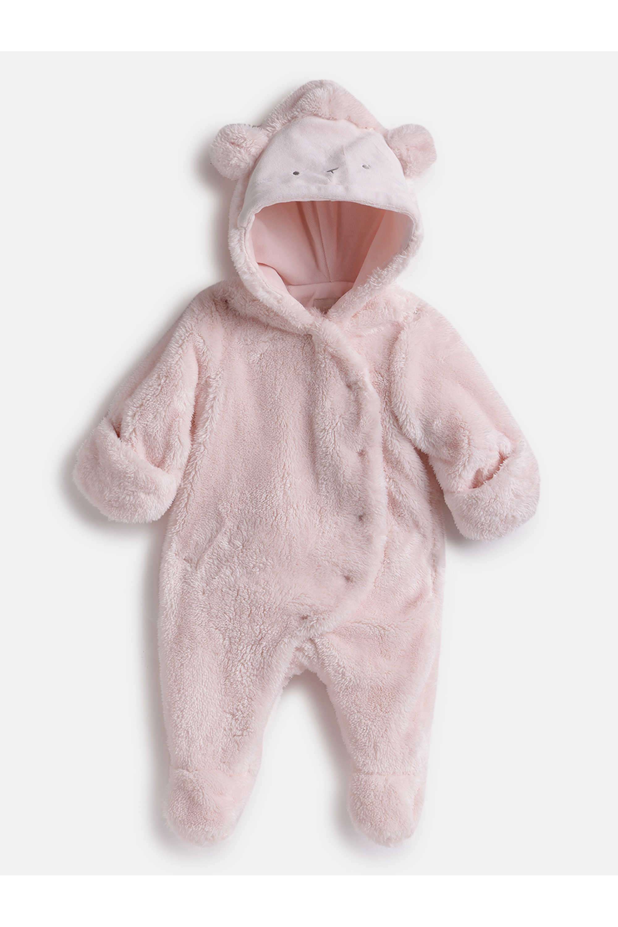 Solid-Cotton-Blend-Hooded-Infant-Girls-Bodysuit