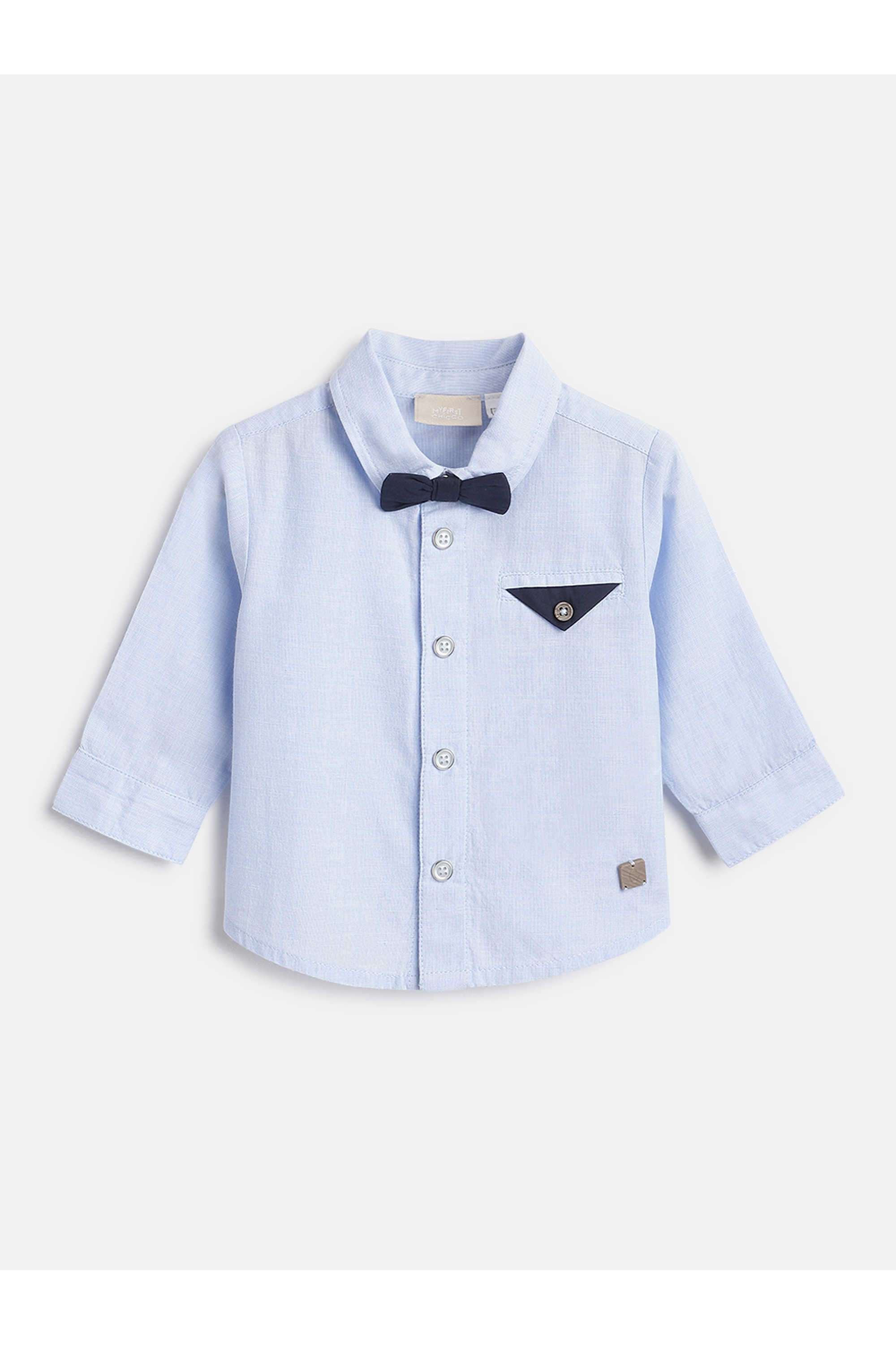 Solid-Cotton-Collared-Boys-Shirt