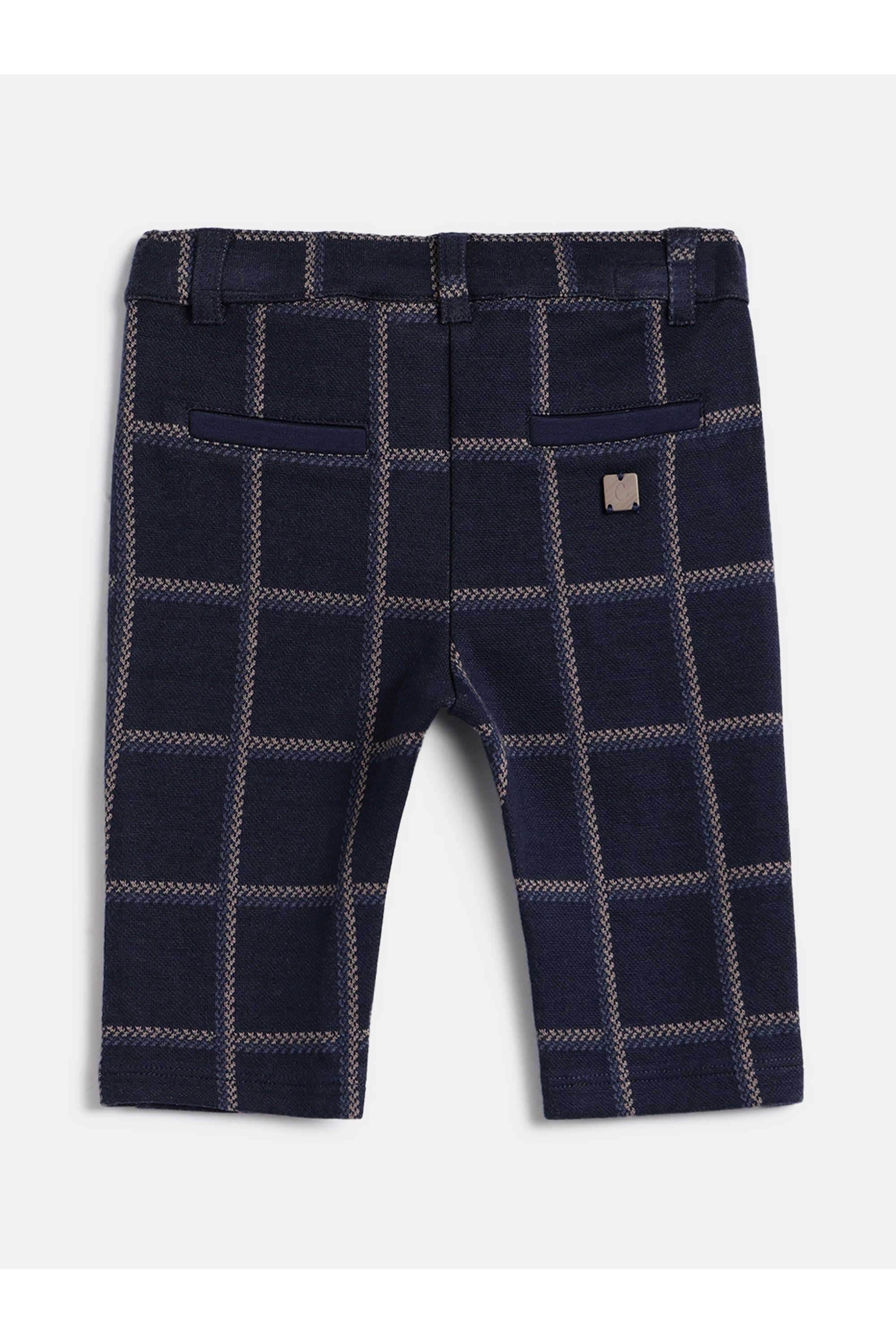 Checks-Cotton-Blend-Regular-Fit-Boys-Trousers