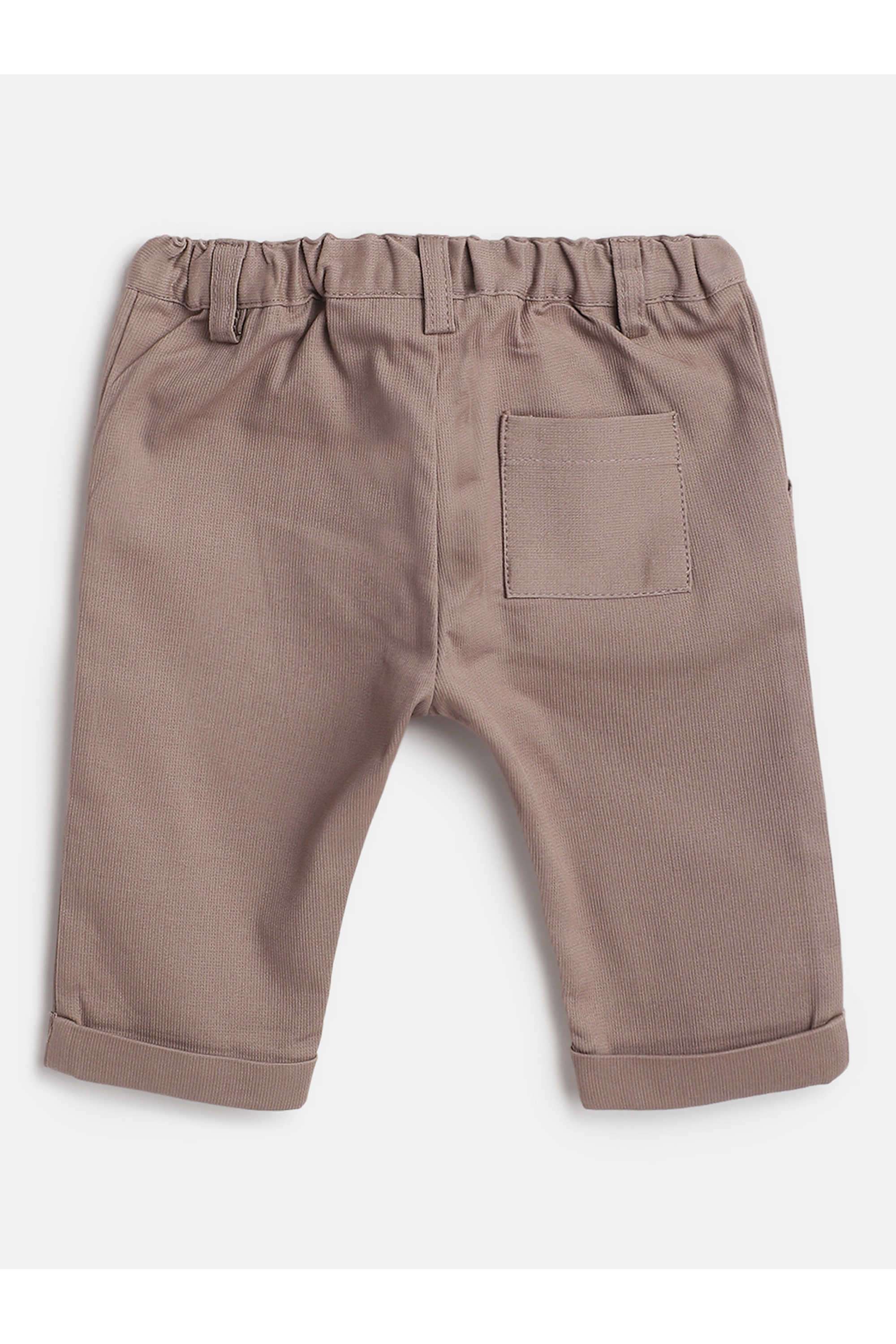 Solid-Cotton-Blend-Regular-Fit-Infant-Boys-Trousers