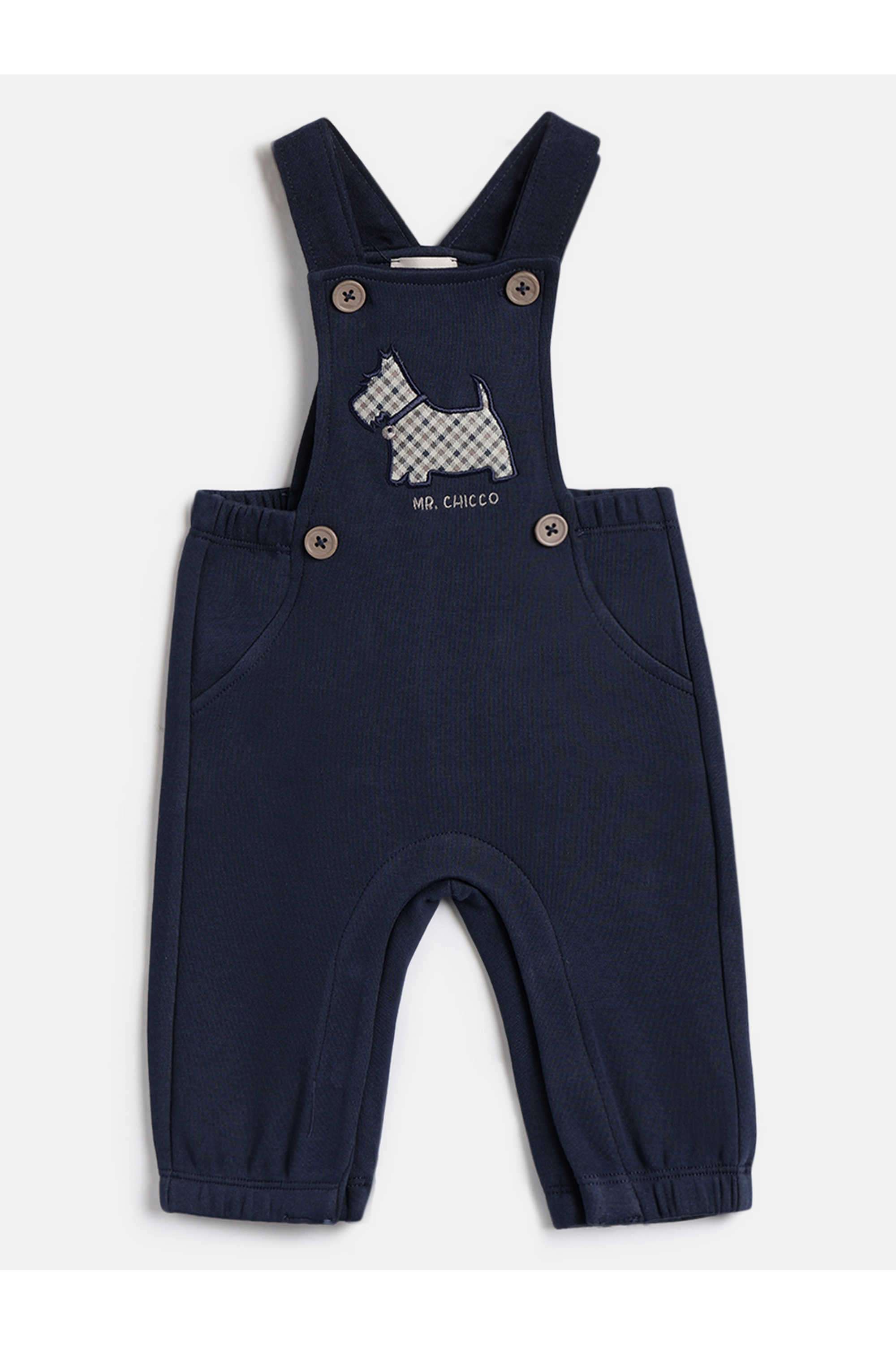 Printed-Cotton-Blend-Regular-Fit-Infant-Boys-Dungaree