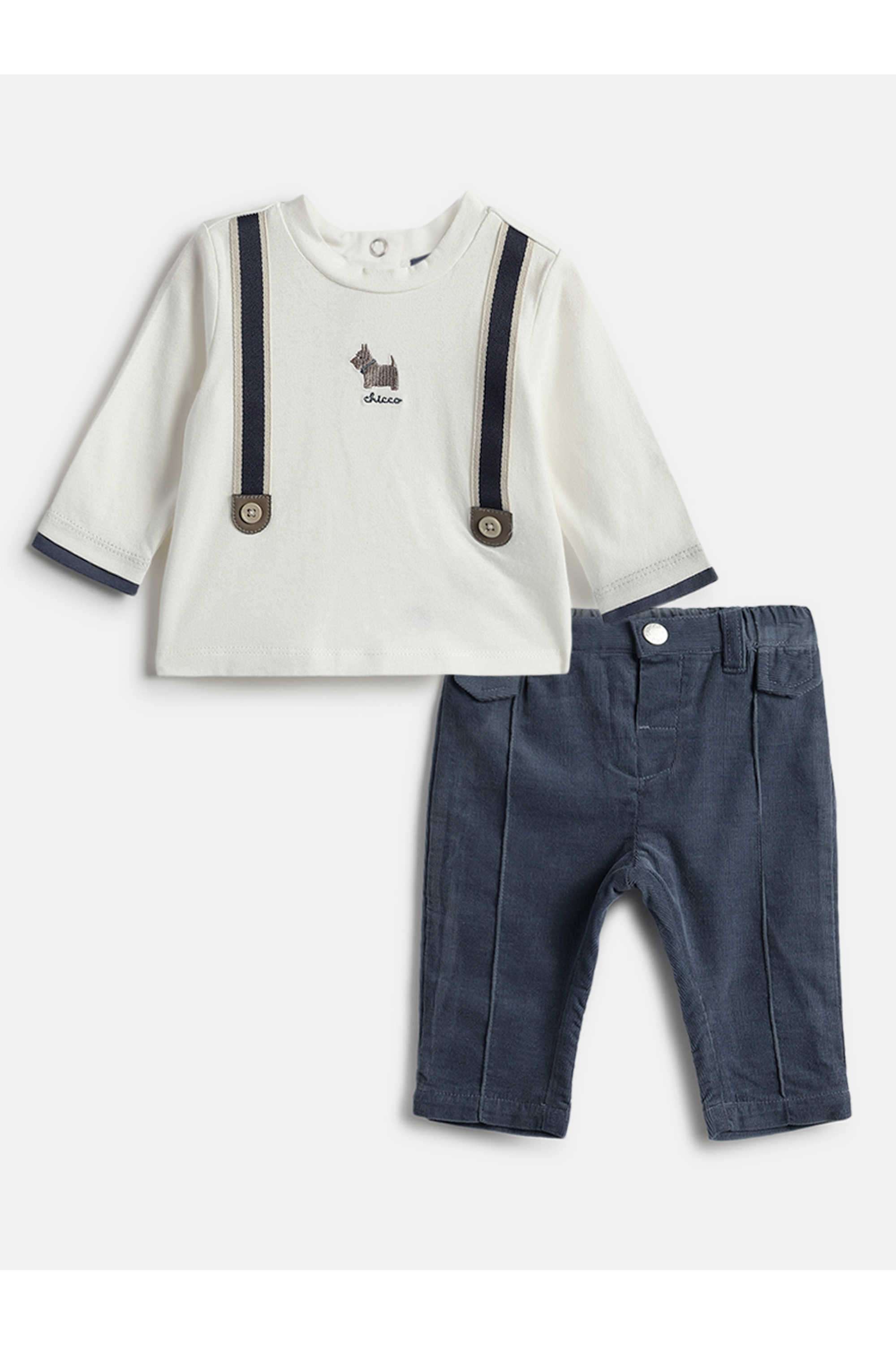 Printed-Cotton-Round-Neck-Infant-Boys-Clothing-Set