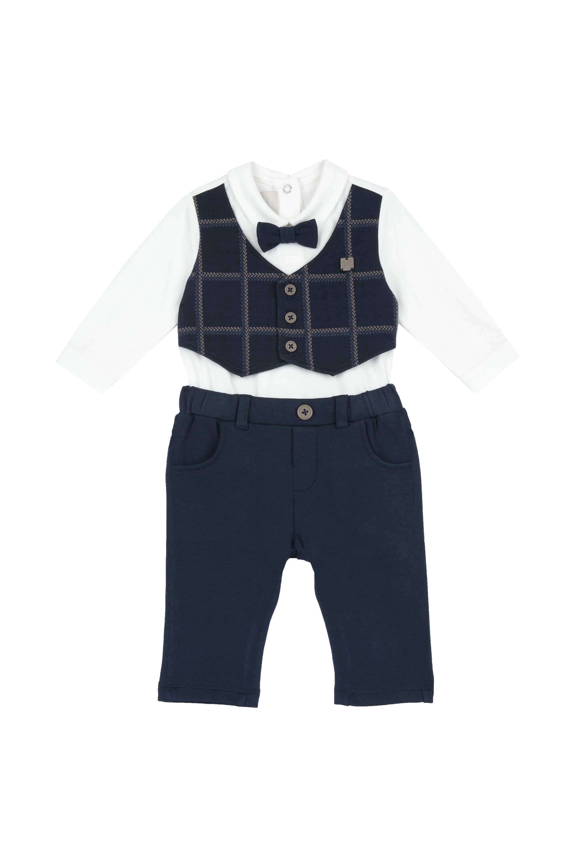 Knitted-Cotton-Collared-Infant-Boys-Clothing-Set