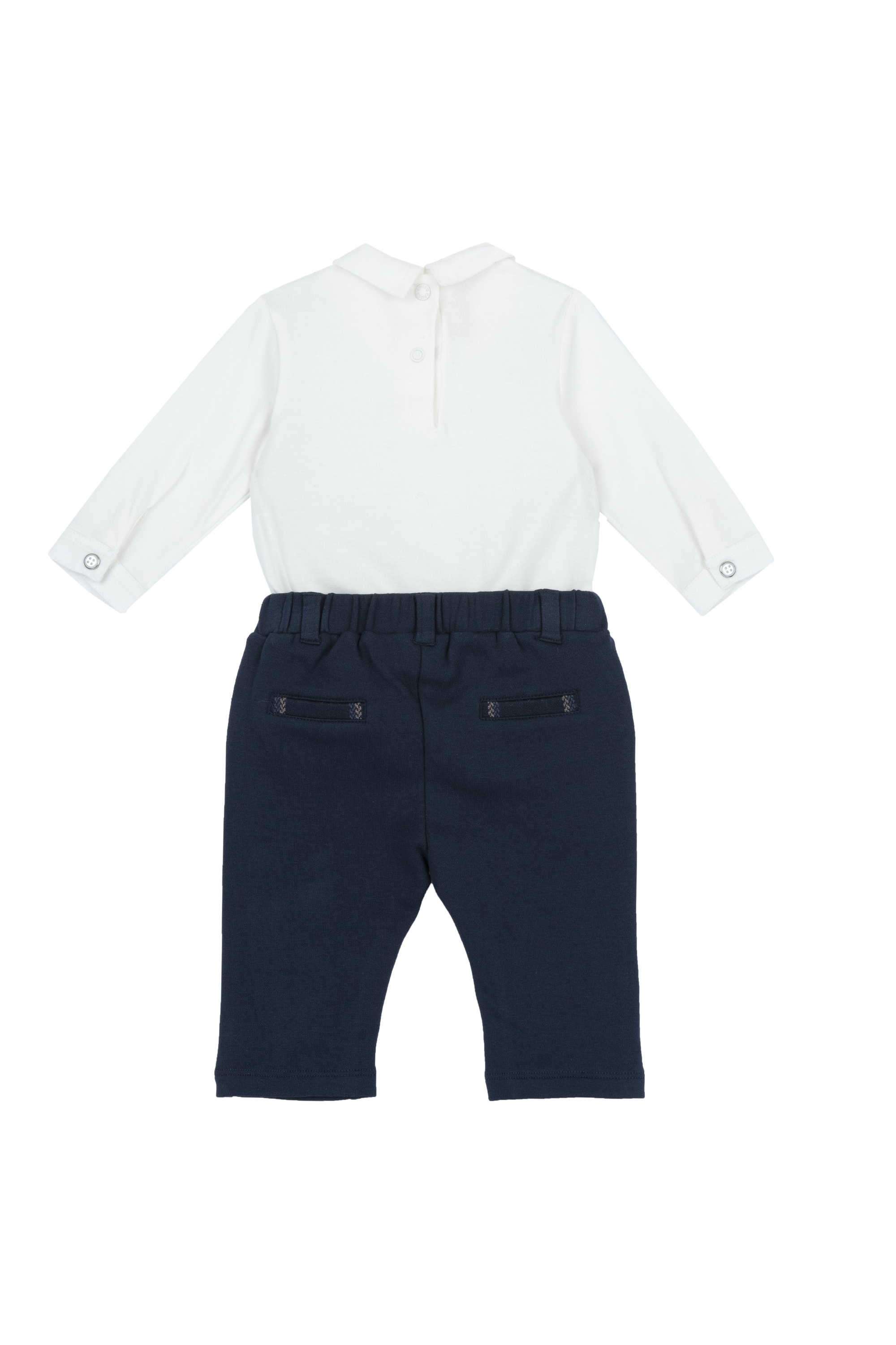 Knitted-Cotton-Collared-Infant-Boys-Clothing-Set