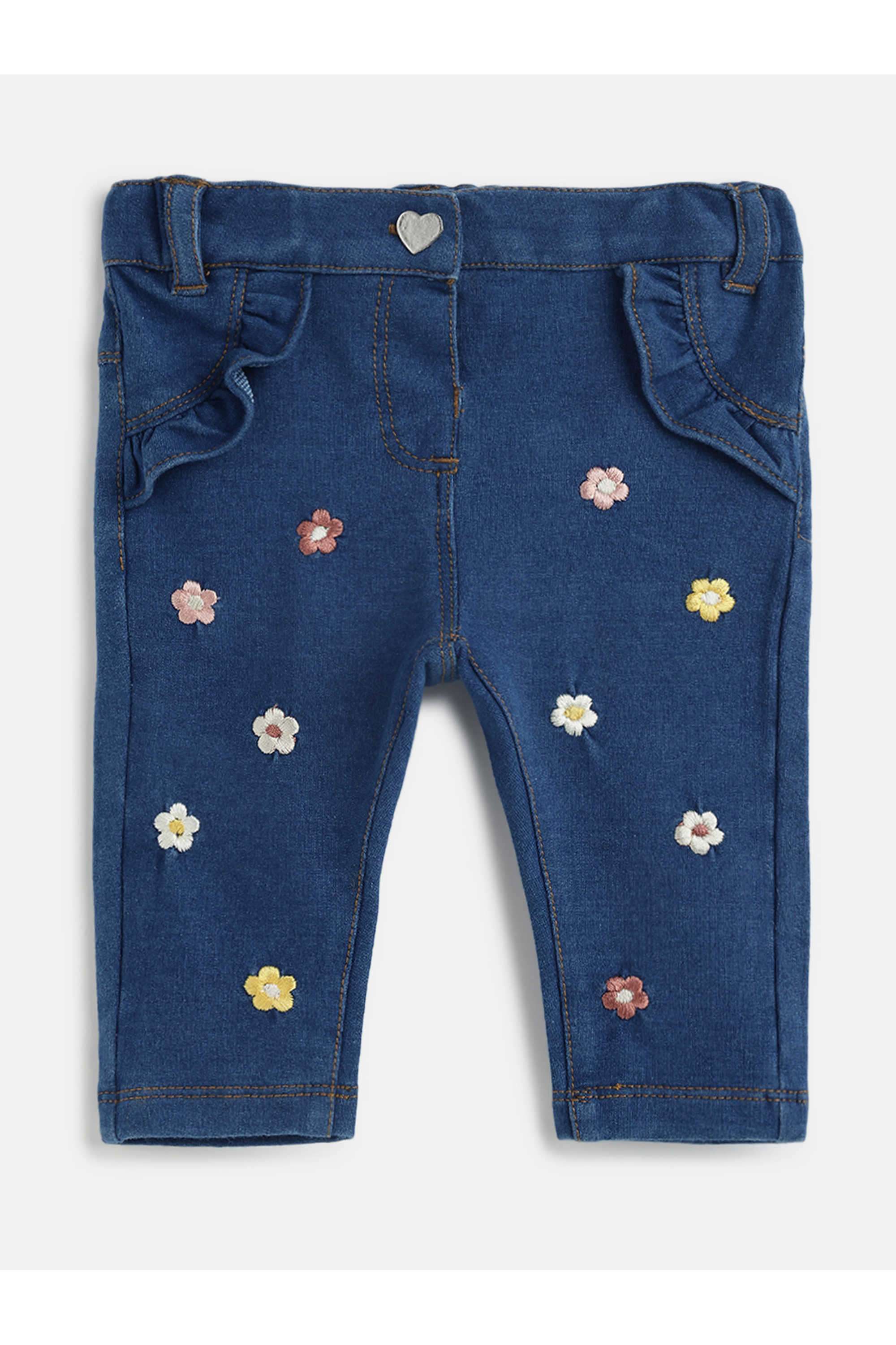 Embroidered-Cotton-Blend-Regular-Fit-Infant-Girls-Jeans