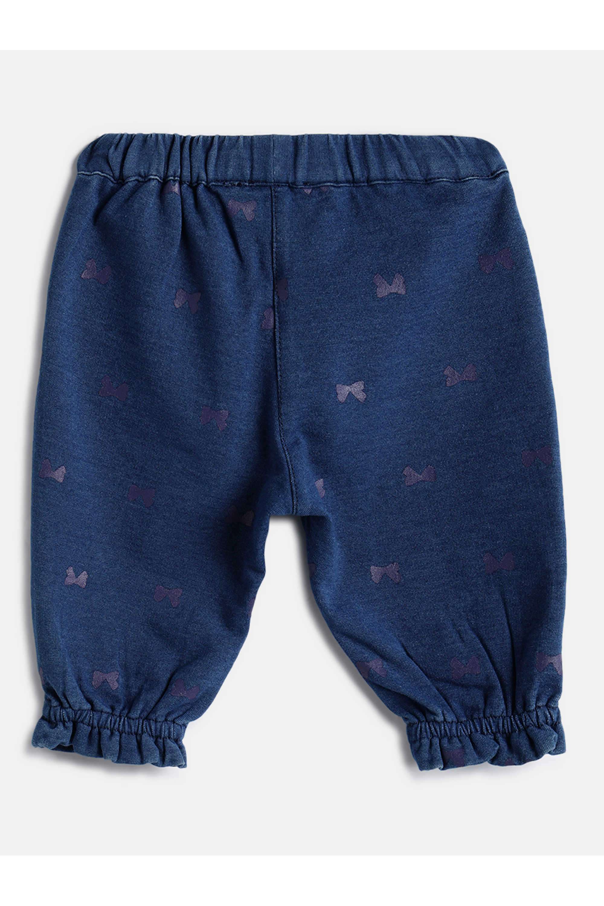 Printed-Cotton-Blend-Regular-Fit-Girls-Trousers