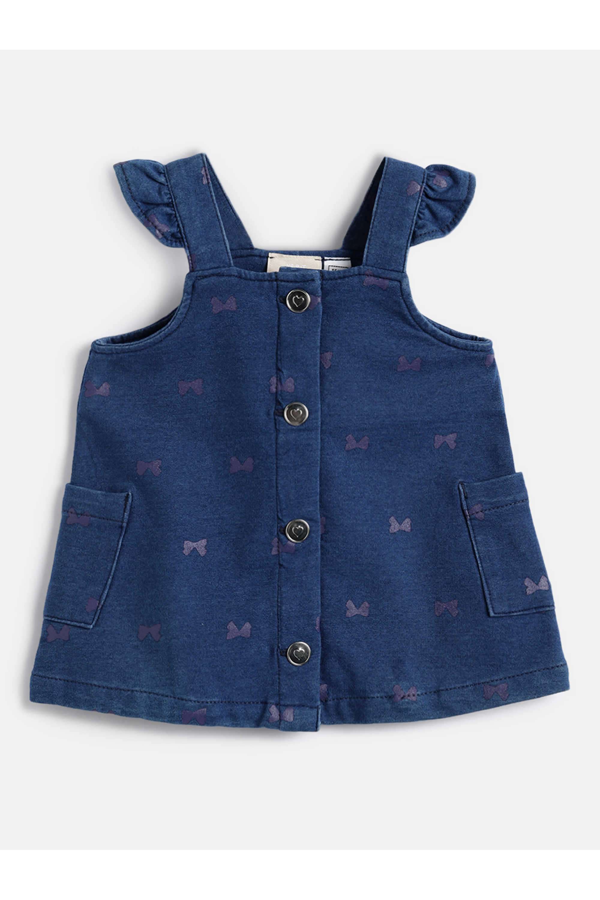 Printed-Cotton-Blend-Square-Neck-Infant-Girls-Dress