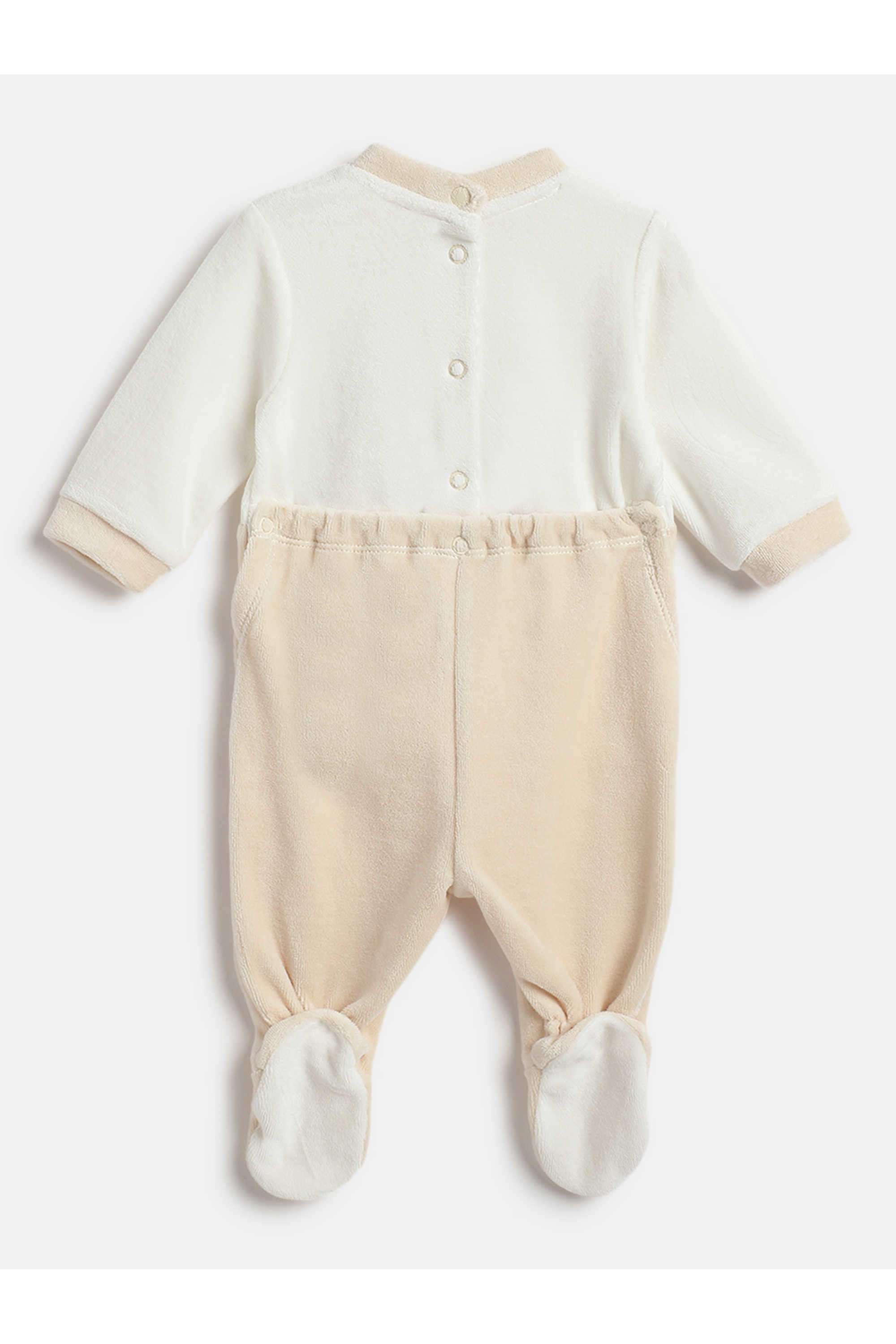 Embroidered-Cotton-Blend-Round-Neck-Unisex-Bodysuit