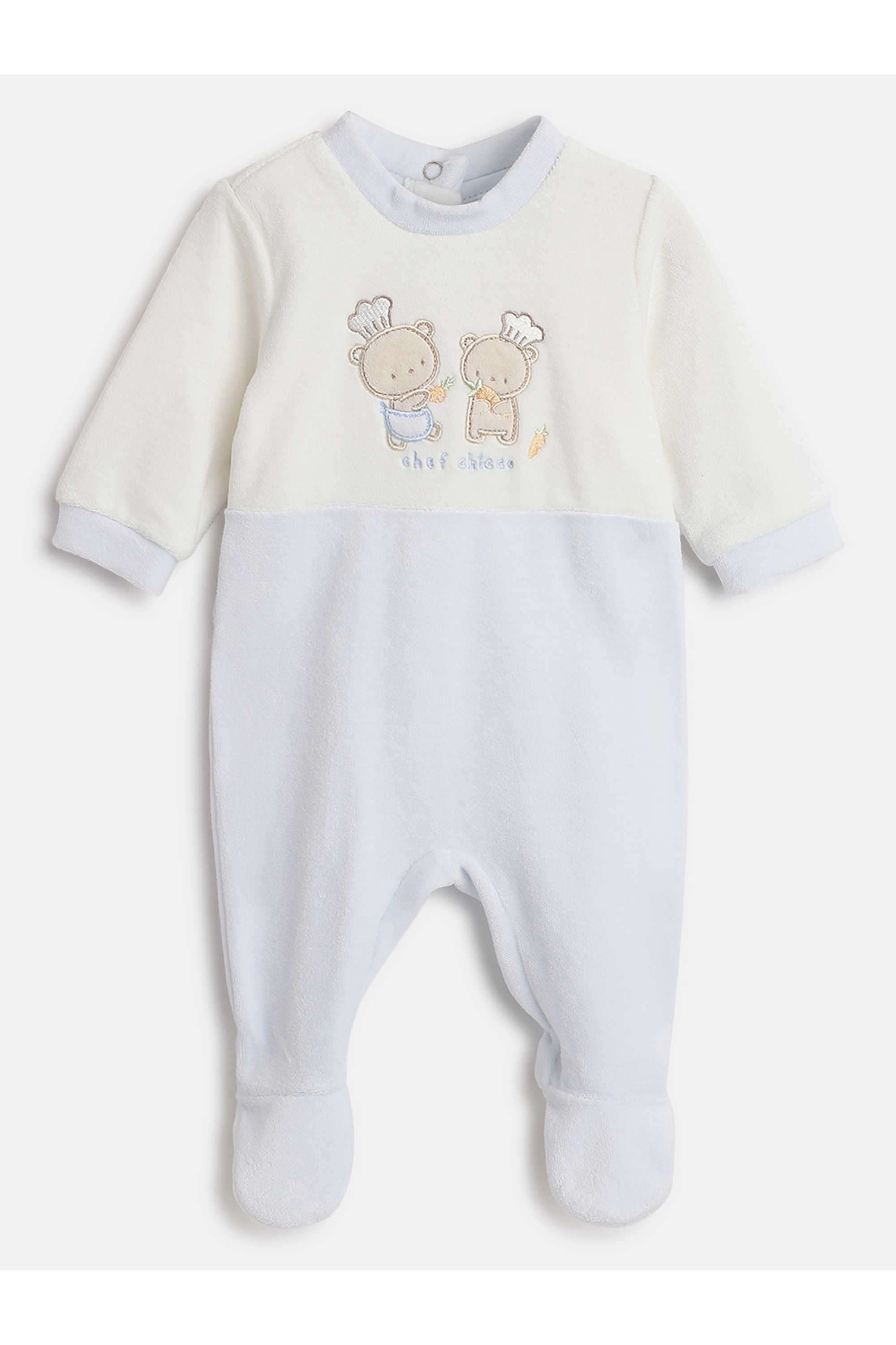 Embroidered-Cotton-Blend-Round-Neck-Infant-Boys-Bodysuit