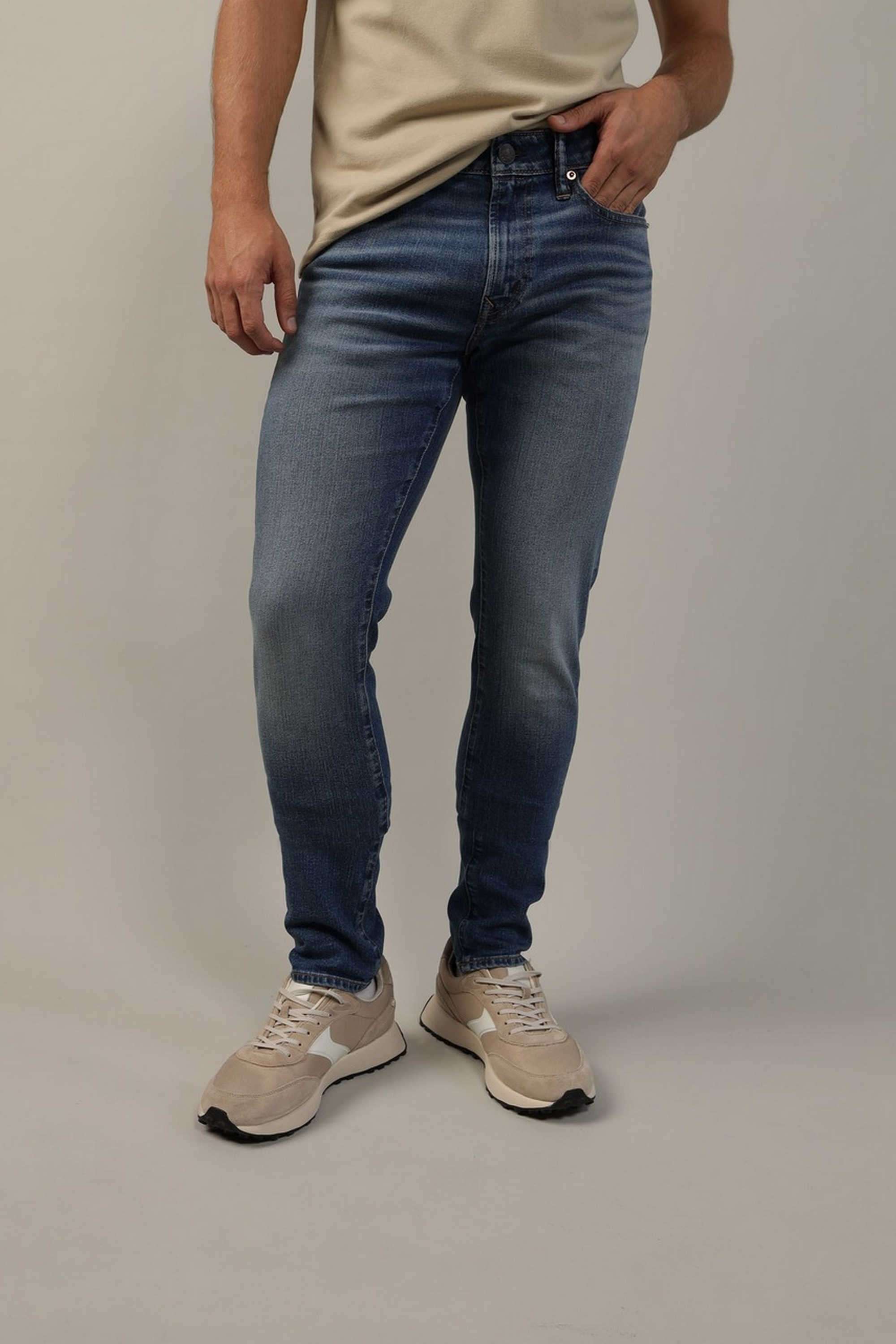 Solid-Blended-Fabric-Skinny-Fit-Men-s-Jeans