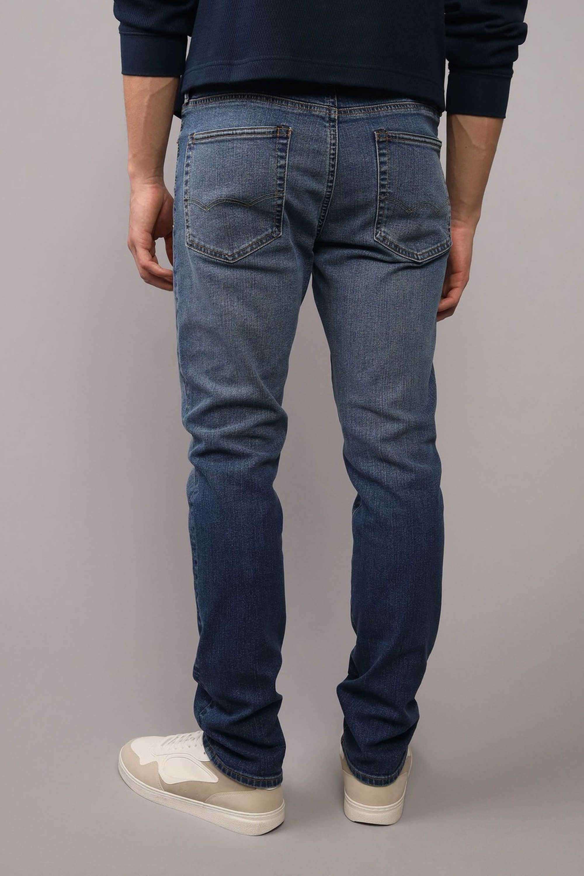 Solid-Blended-Fabric-Slim-Fit-Men-s-Jeans