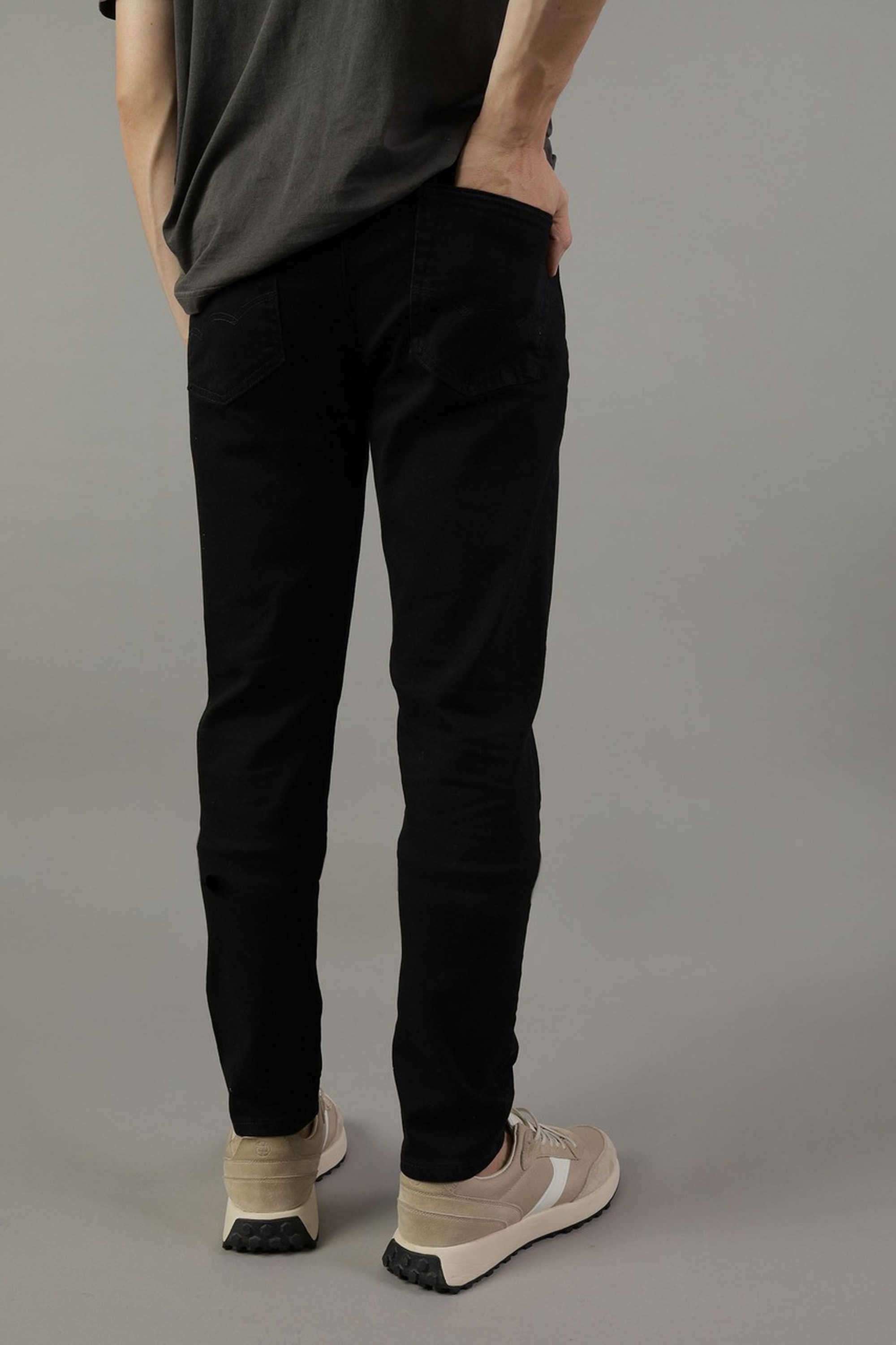 Solid-Blended-Fabric-Skinny-Fit-Men-s-Jeans