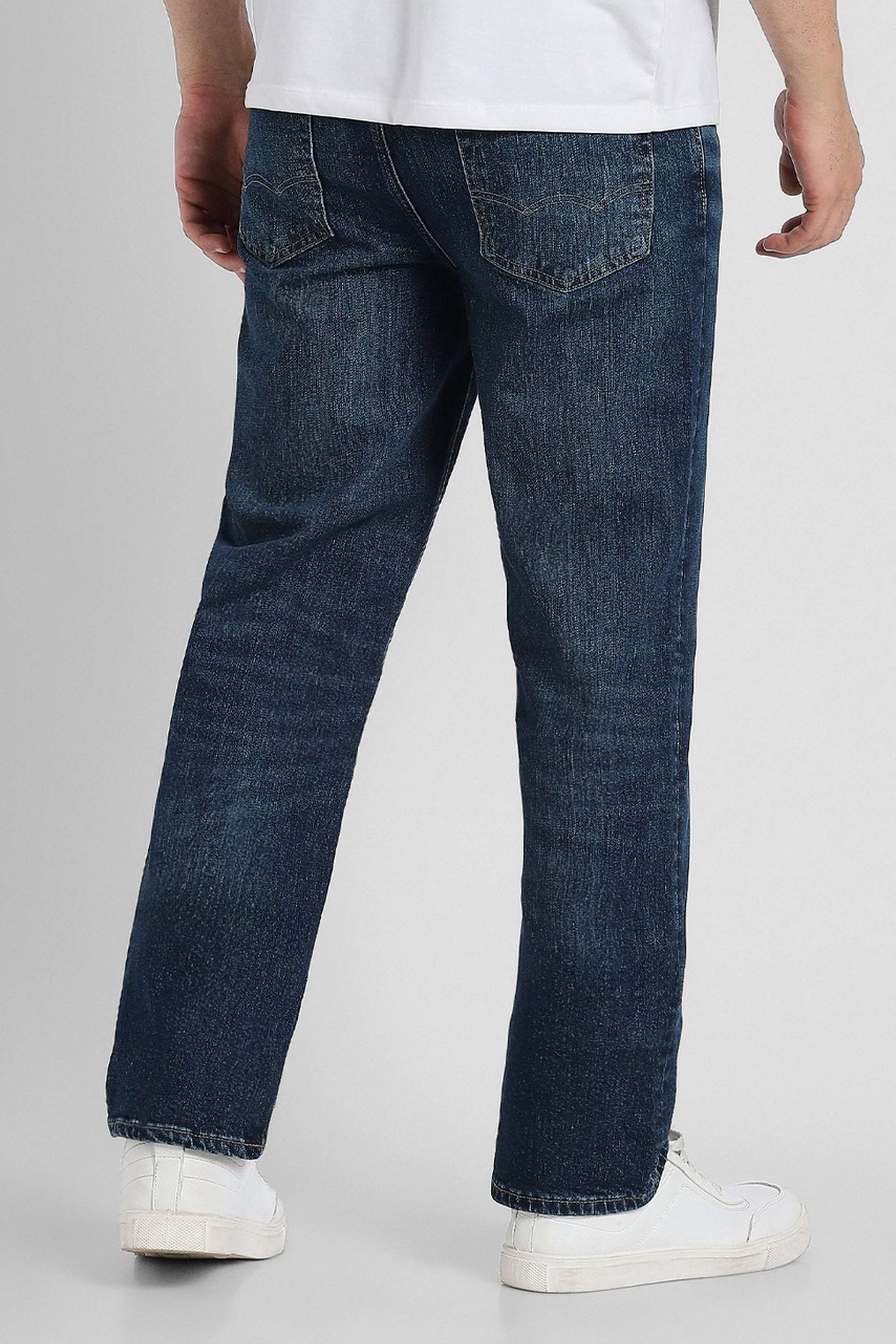 Light-Wash-Cotton-Stretch-Bootcut-Fit-Men-s-Jeans