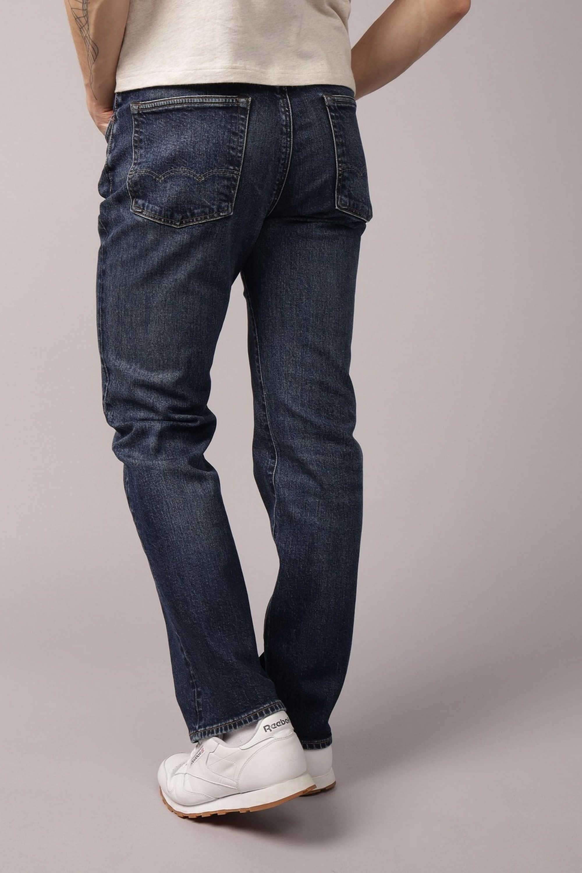 Solid-Blended-Fabric-Straight-Fit-Men-s-Jeans