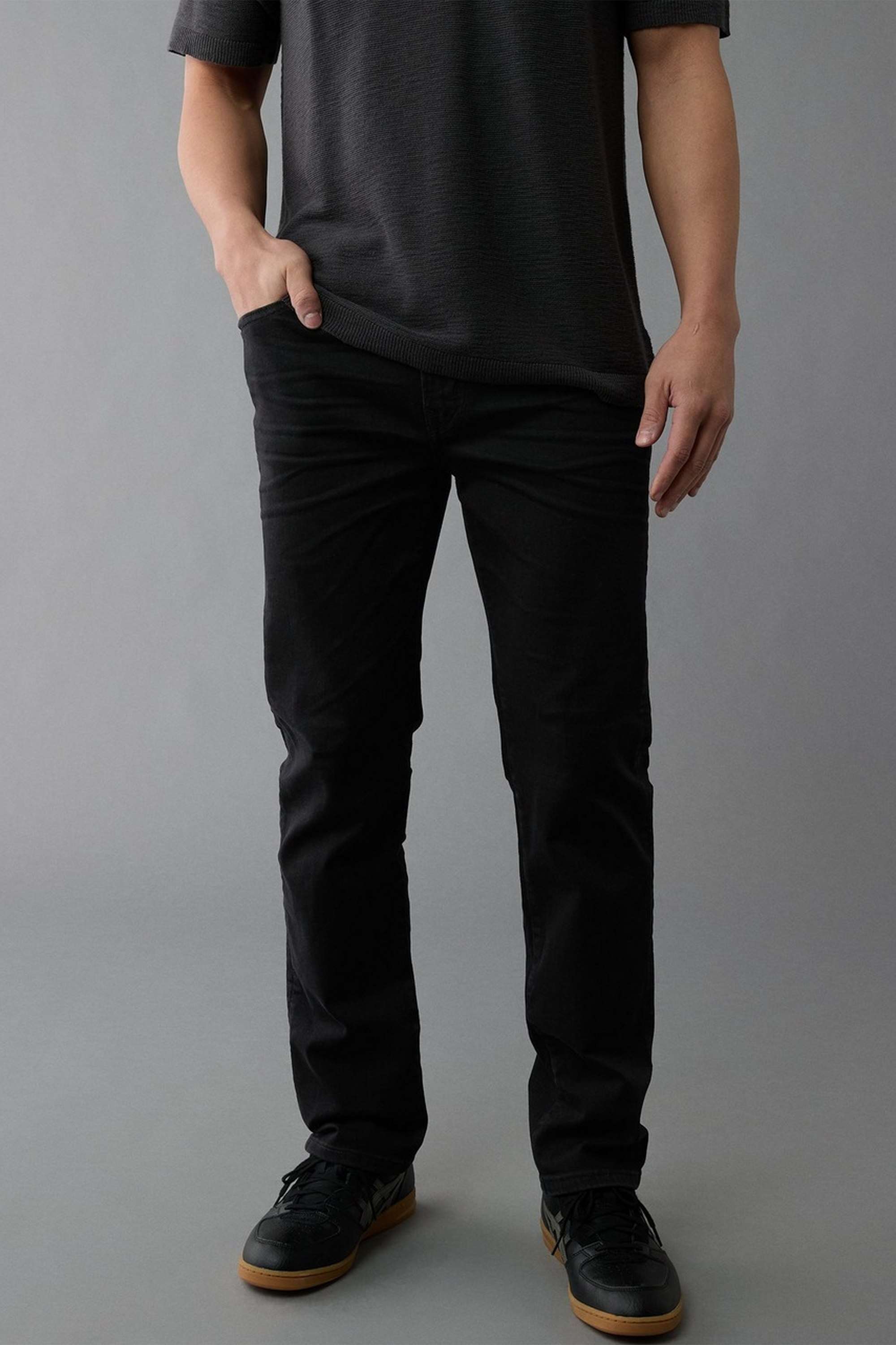 Light-Wash-Cotton-Stretch-Straight-Fit-Men-s-Jeans