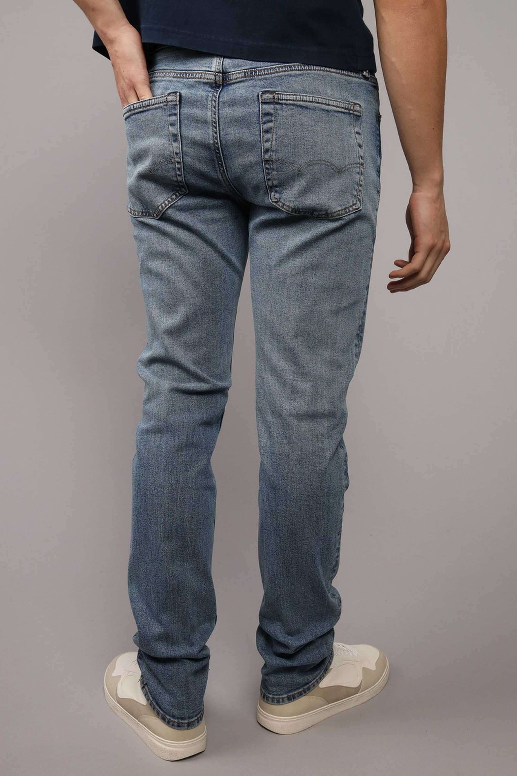 Solid-Blended-Fabric-Slim-Fit-Men-s-Jeans