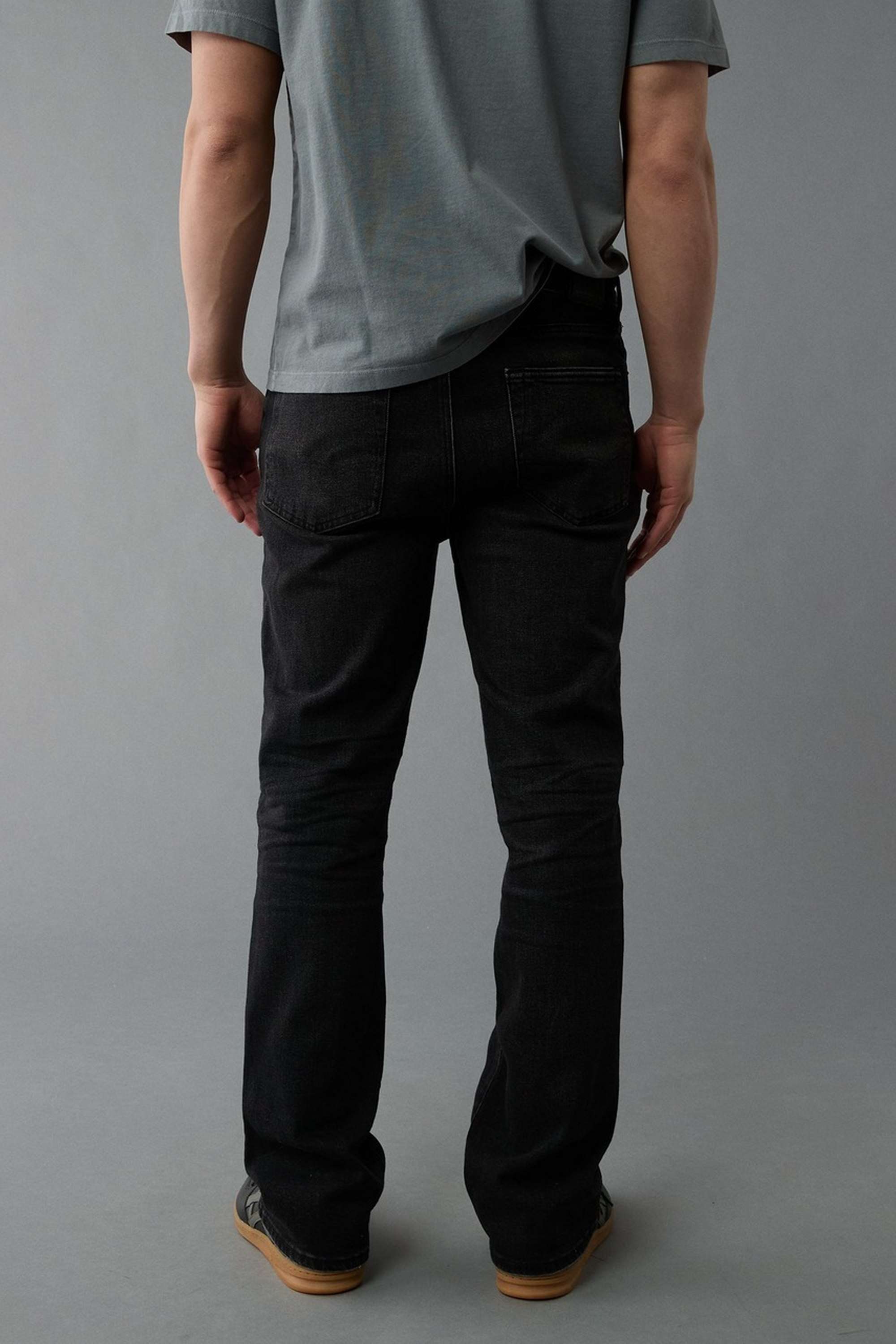 Light-Wash-Cotton-Stretch-Bootcut-Fit-Men-s-Jeans