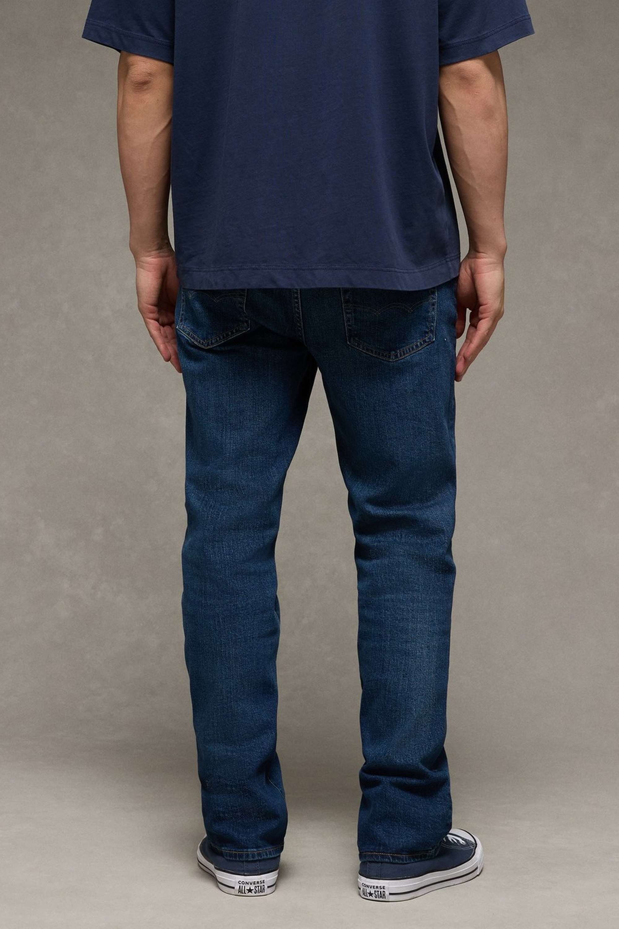 Light-Wash-Cotton-Stretch-Bootcut-Fit-Men-s-Jeans