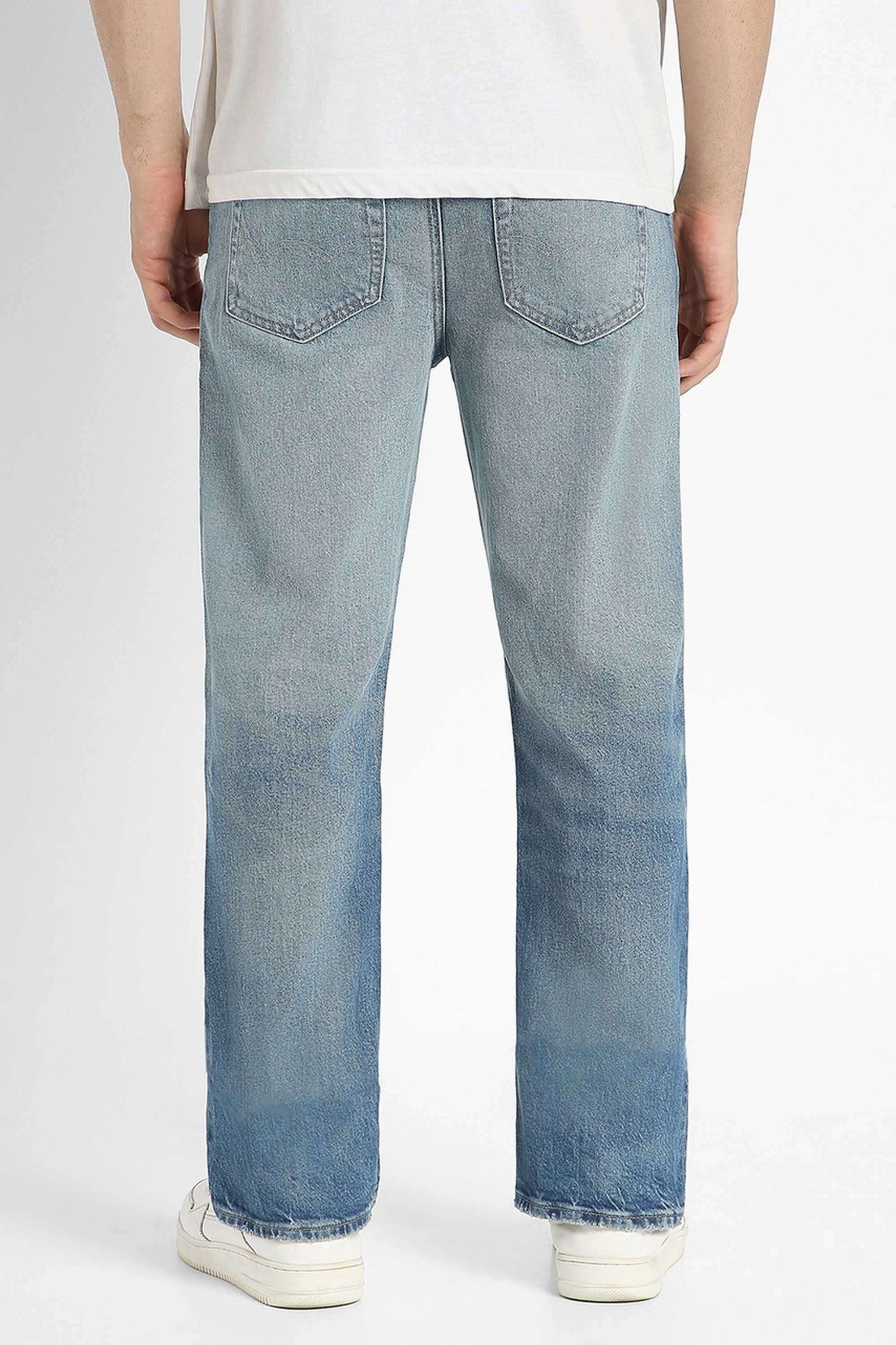 Solid-Blended-Fabric-Bootcut-Fit-Men-s-Jeans