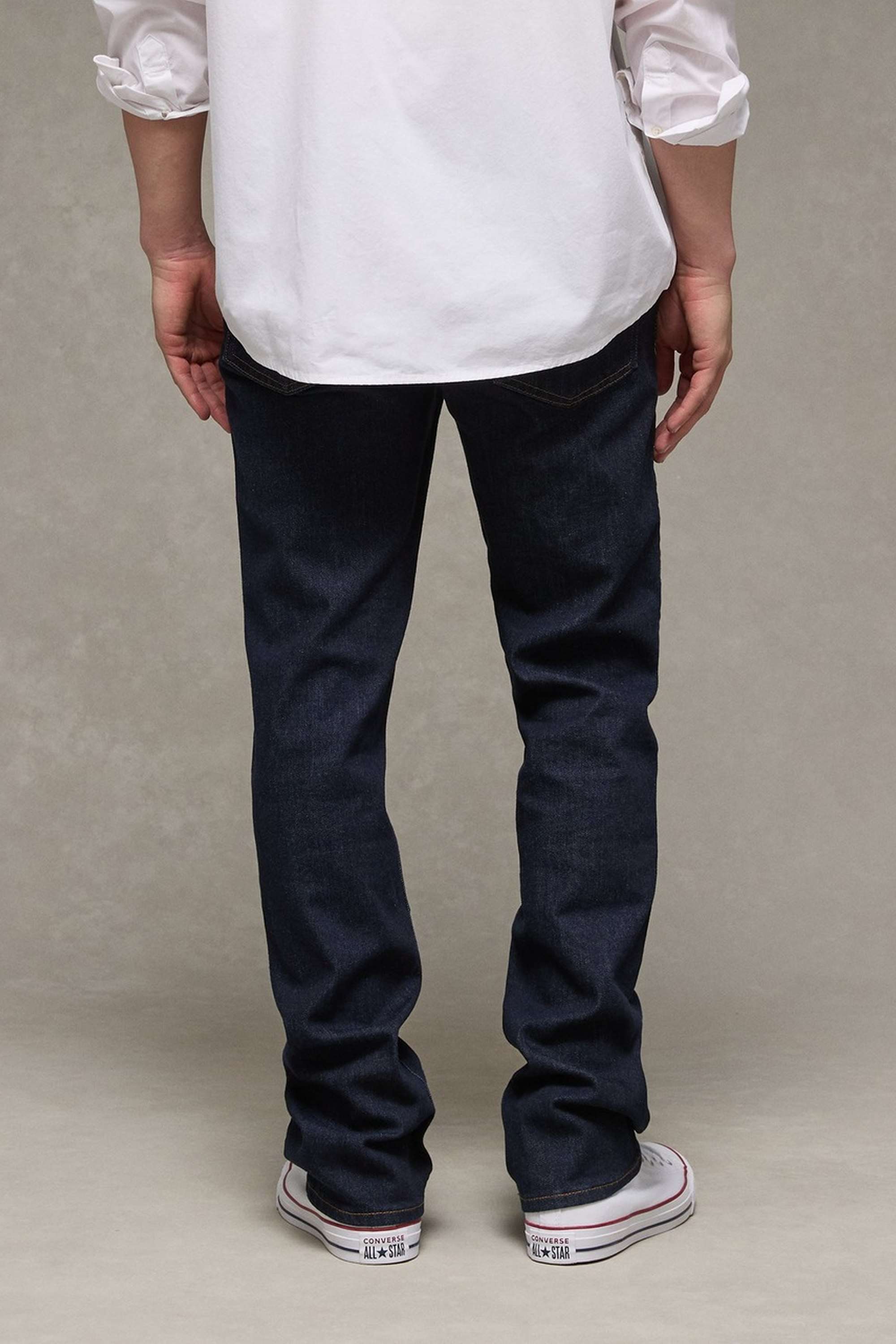 Light-Wash-Polyester-Cotton-Bootcut-Fit-Men-s-Jeans