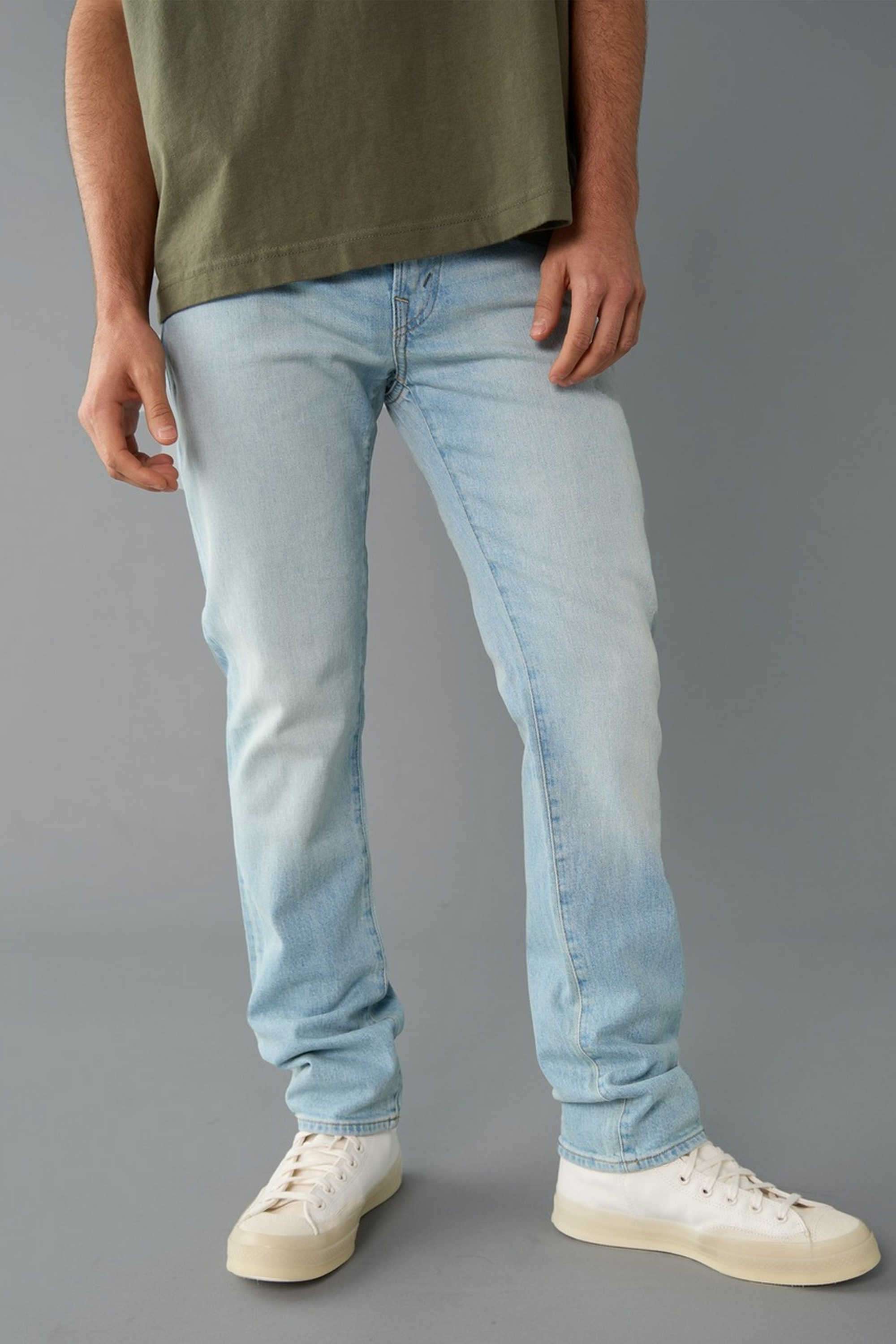 Solid-Blended-Fabric-Slim-Fit-Men-s-Jeans