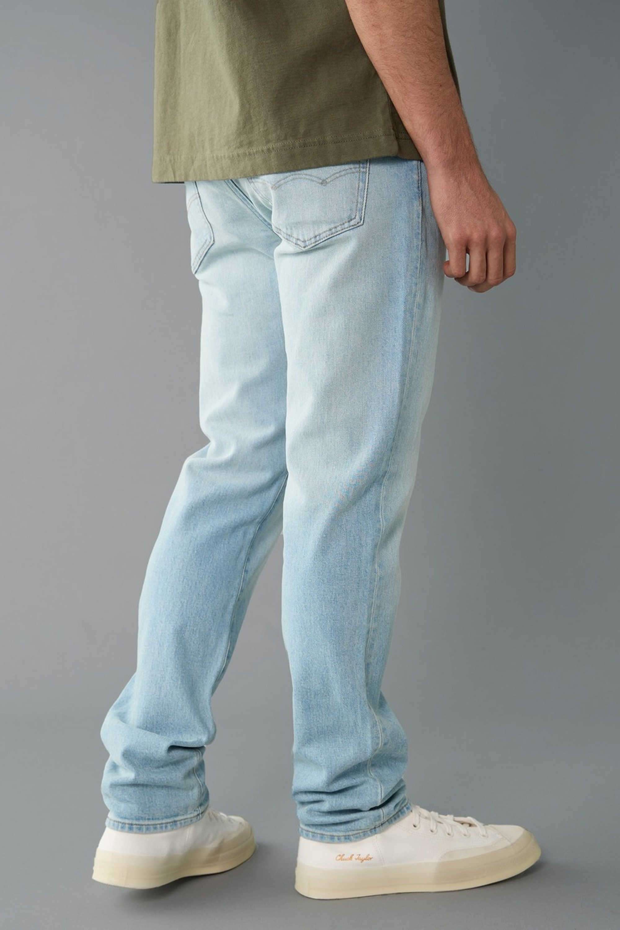 Solid-Blended-Fabric-Slim-Fit-Men-s-Jeans