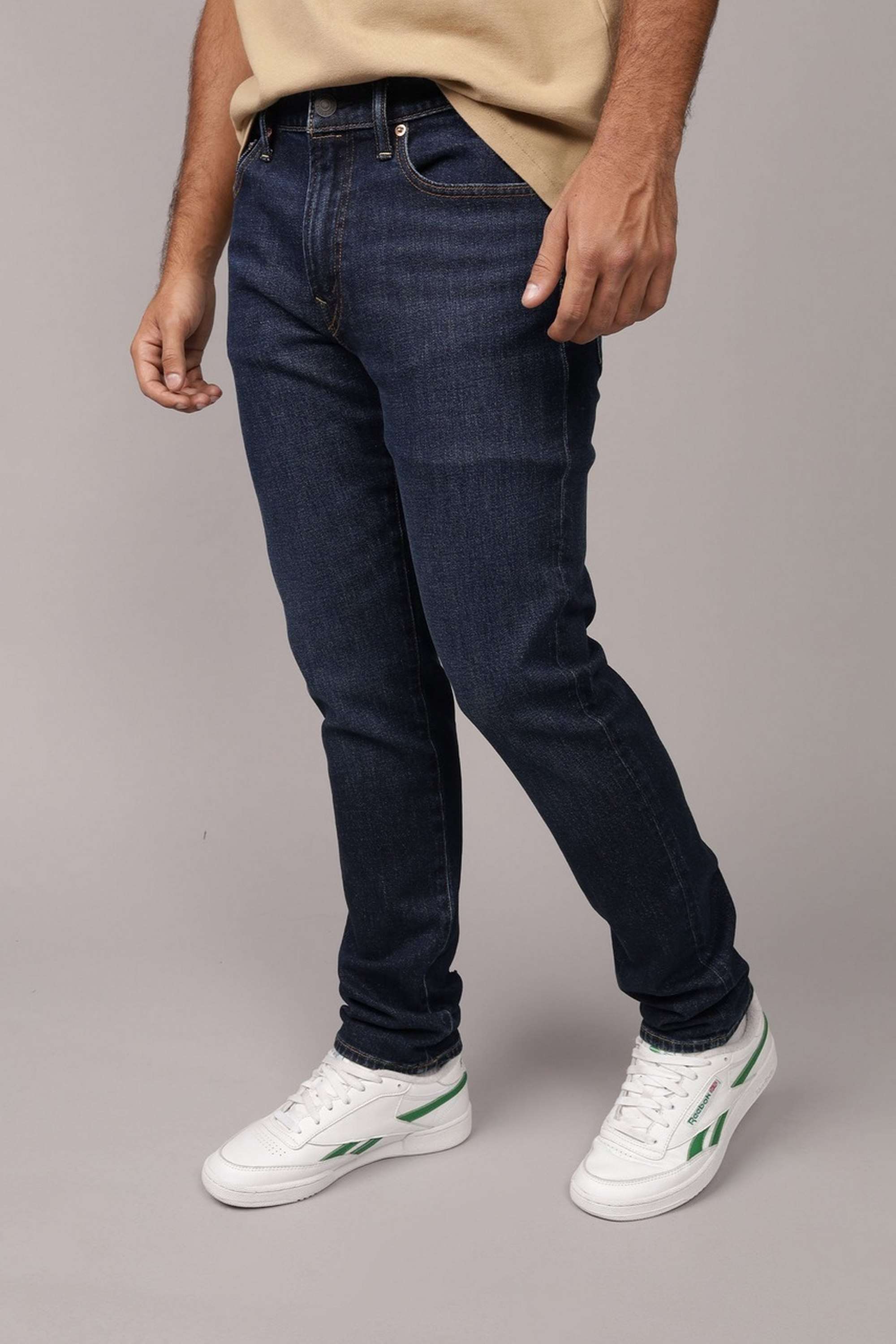 Light-Wash-Cotton-Stretch-Slim-Fit-Men-s-Jeans