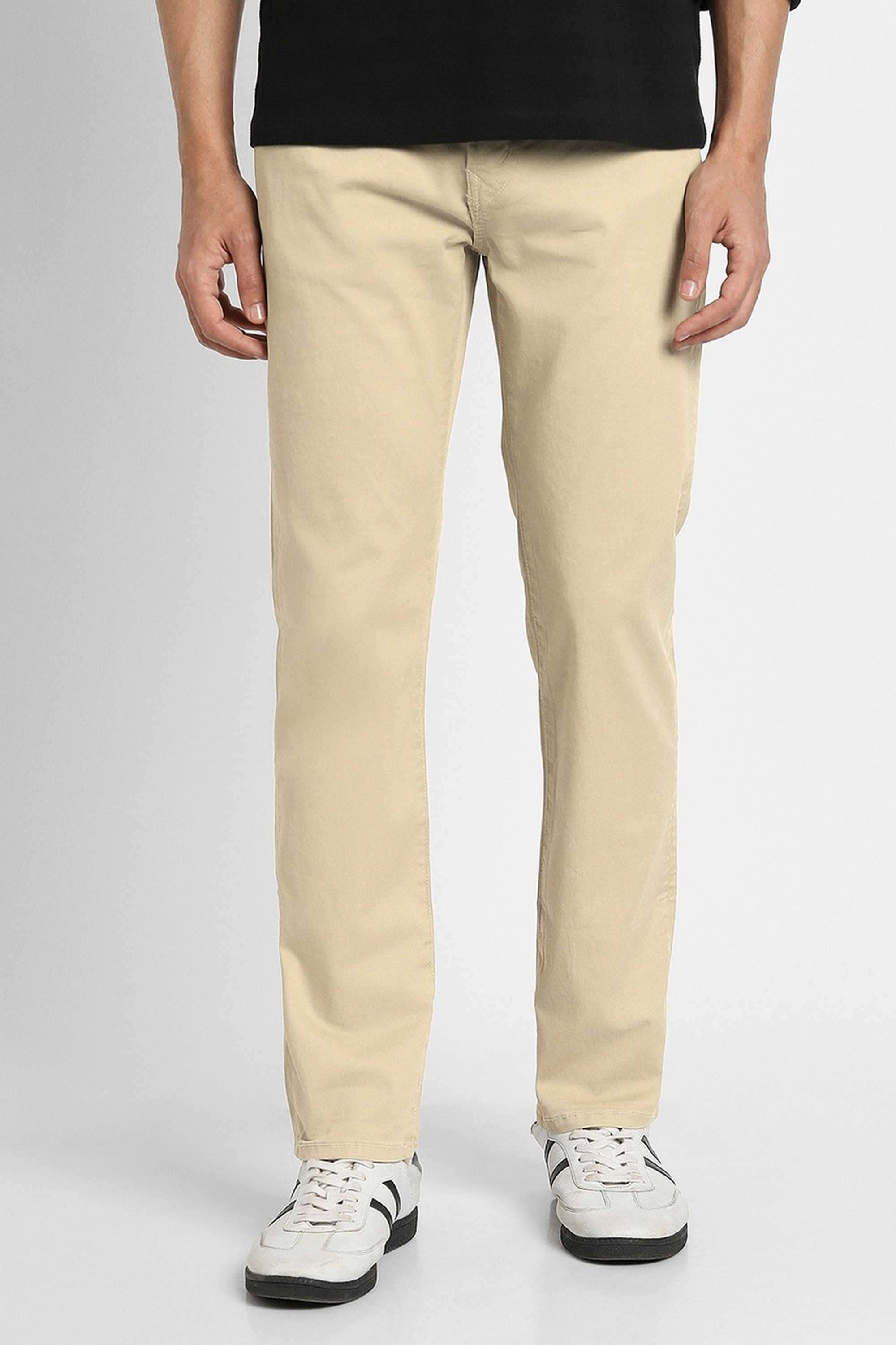 Solid-Blended-Fabric-Slim-Fit-Men-s-Pants