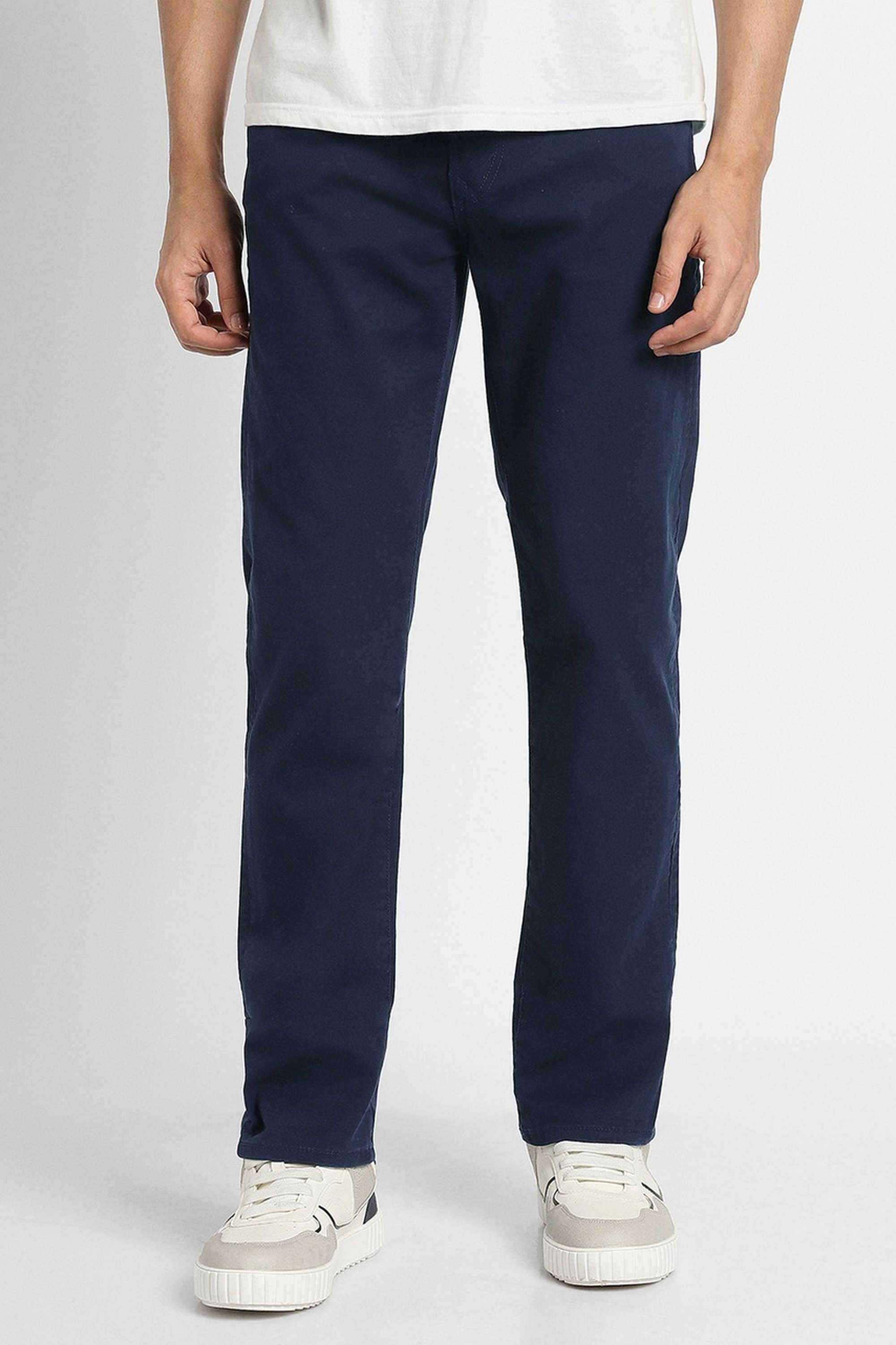 Solid-Blended-Fabric-Slim-Fit-Men-s-Pants
