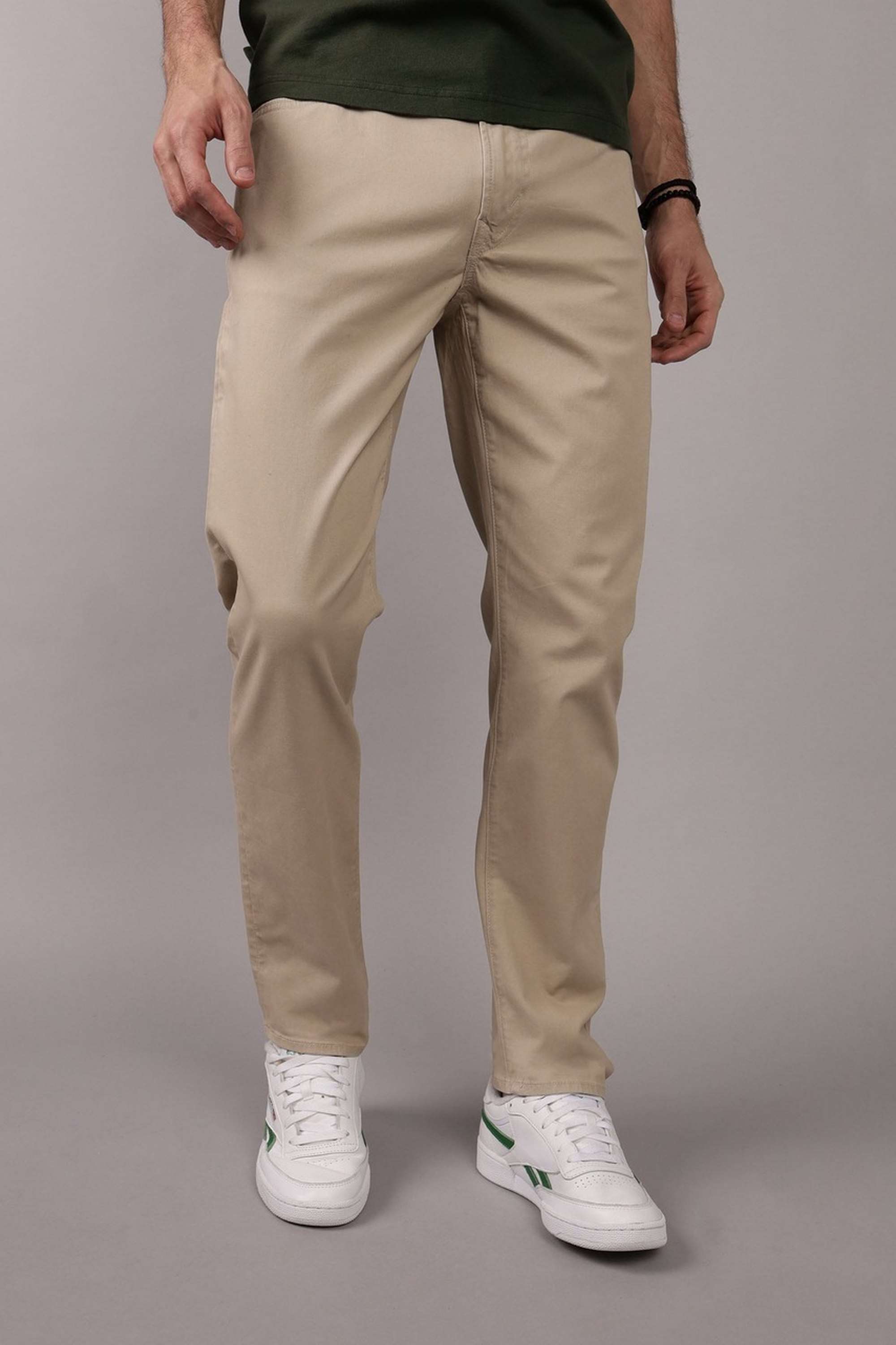 Solid-Cotton-Stretch-Slim-Fit-Men-s-Casual-Wear-Trousers