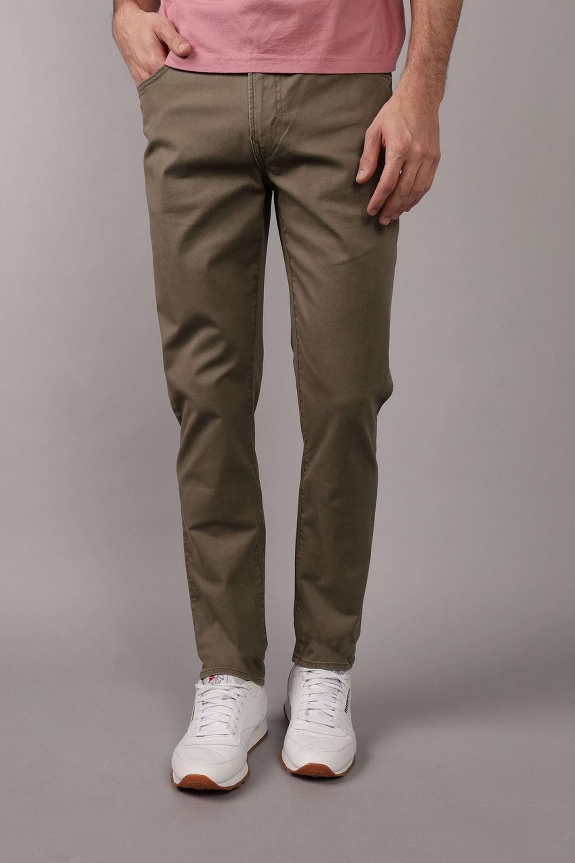 Solid-Cotton-Stretch-Slim-Fit-Men-s-Casual-Wear-Trousers