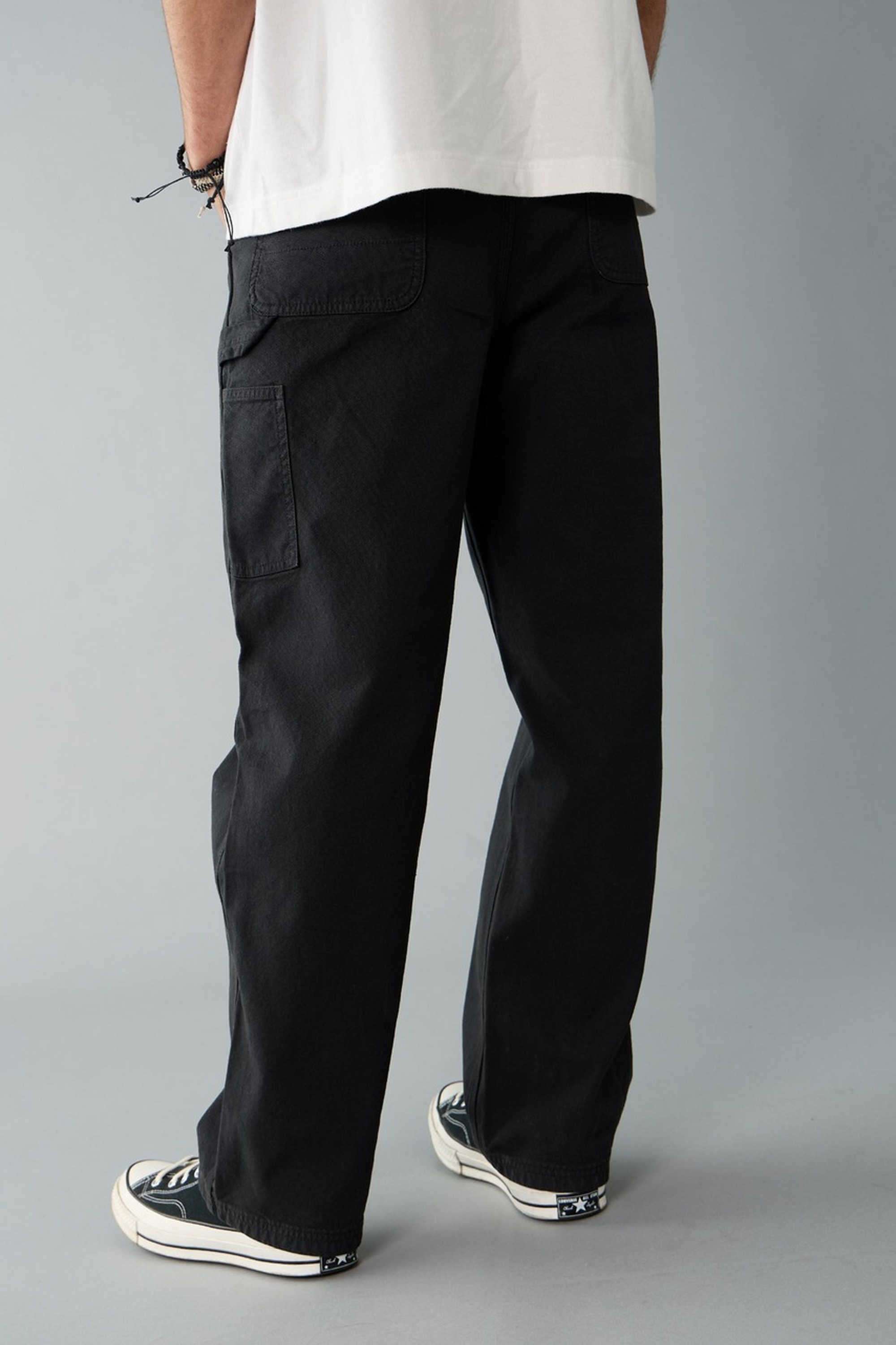 Solid-Blended-Fabric-Regular-Fit-Men-s-Pants