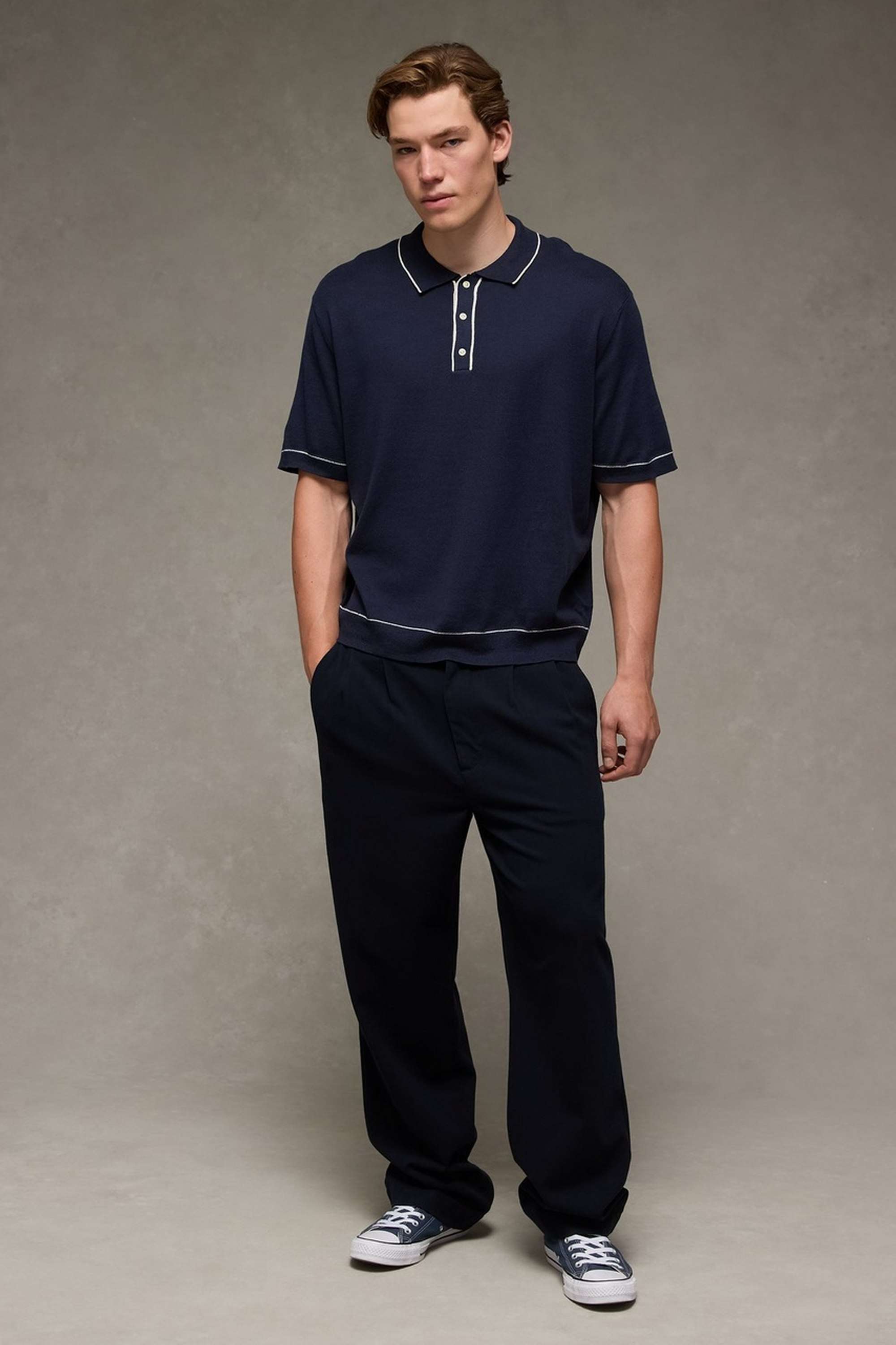 Solid-Cotton-Stretch-Regular-Fit-Men-s-Pullover