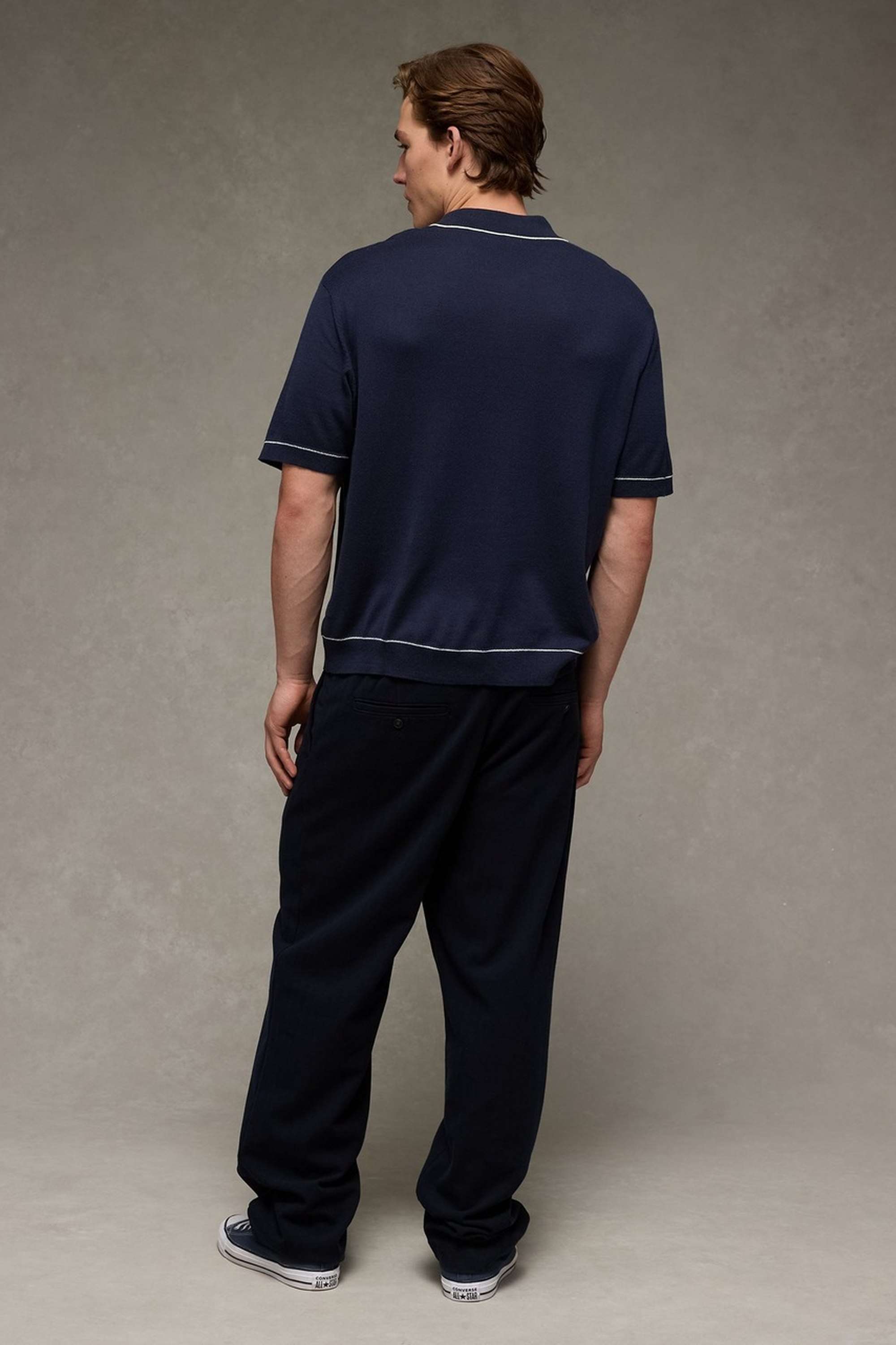 Solid-Cotton-Stretch-Regular-Fit-Men-s-Pullover