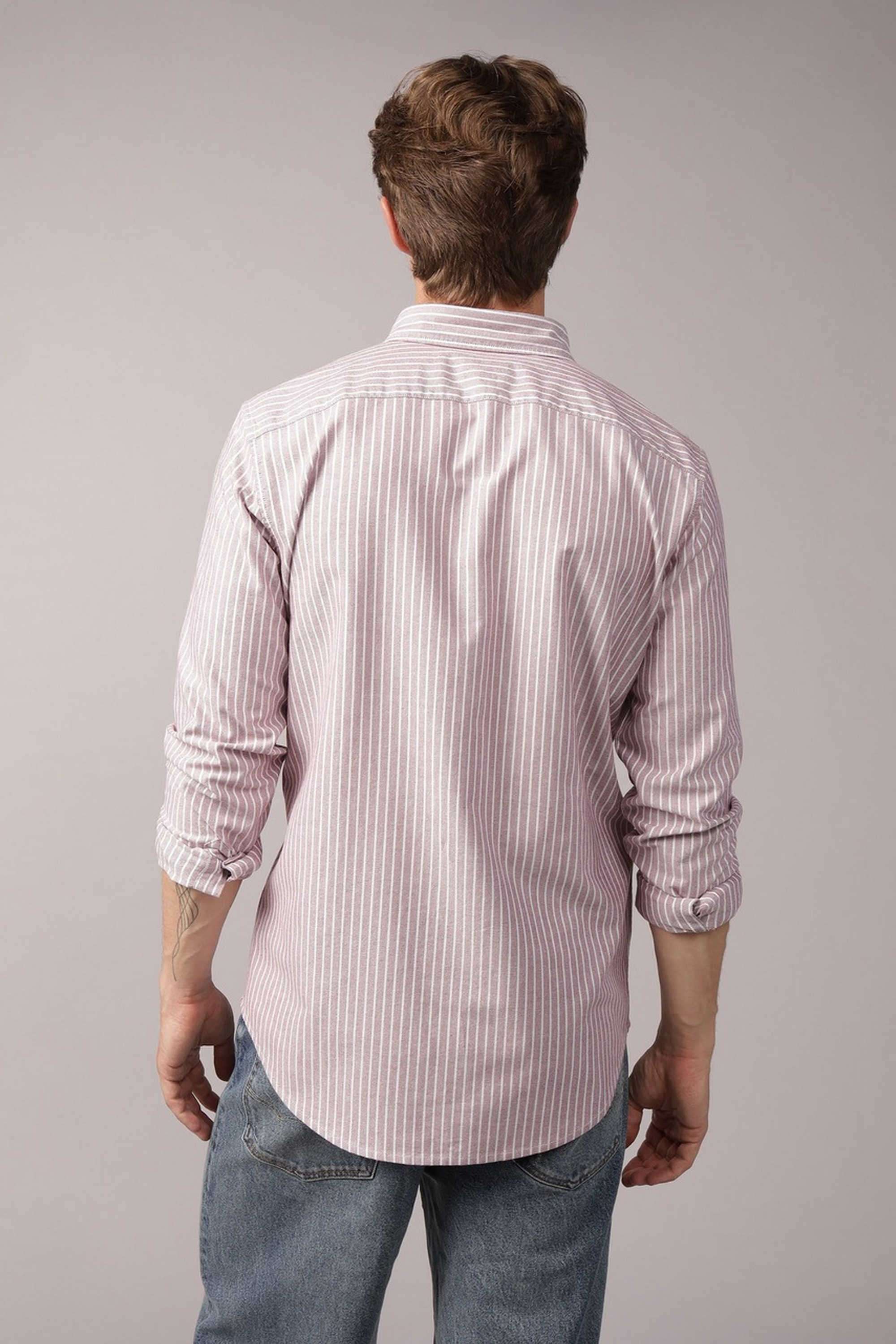 Stripes-Blended-Fabric-Slim-Fit-Men-s-Casual-Shirt