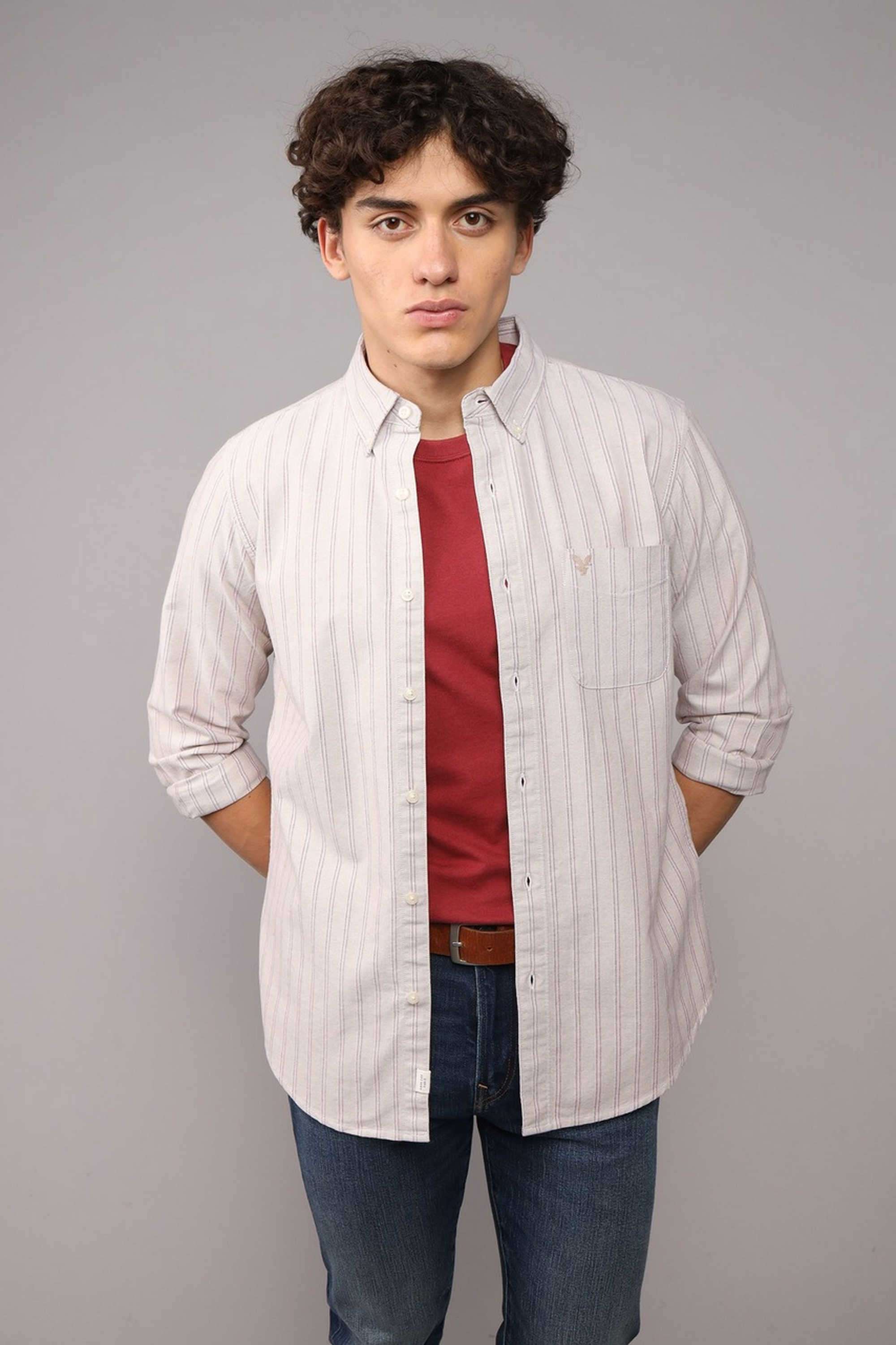 Stripes-Blended-Fabric-Slim-Fit-Men-s-Casual-Shirt