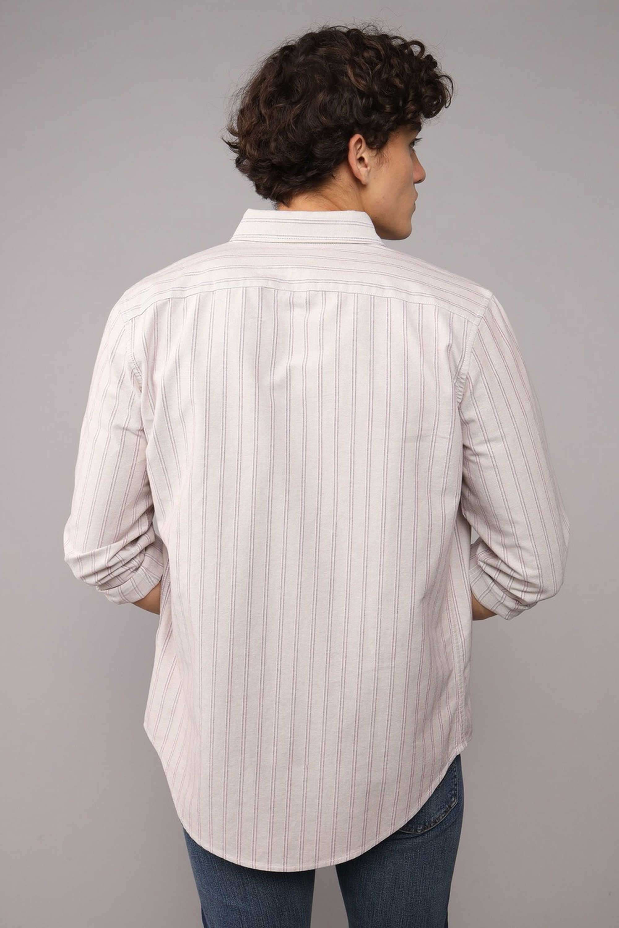 Stripes-Blended-Fabric-Slim-Fit-Men-s-Casual-Shirt