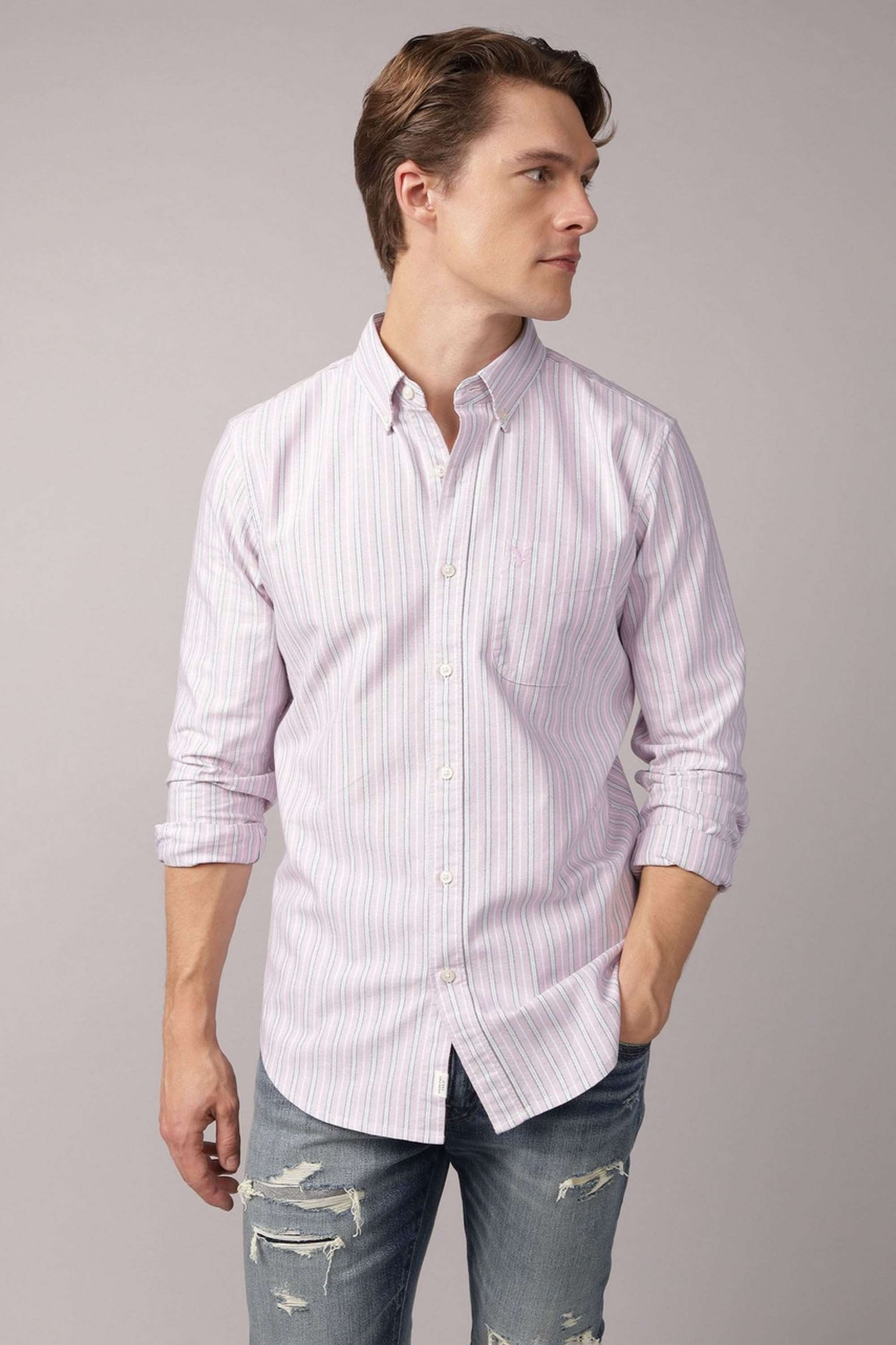 Solid-Blended-Fabric-Slim-Fit-Men-Casual-Wear-Shirt