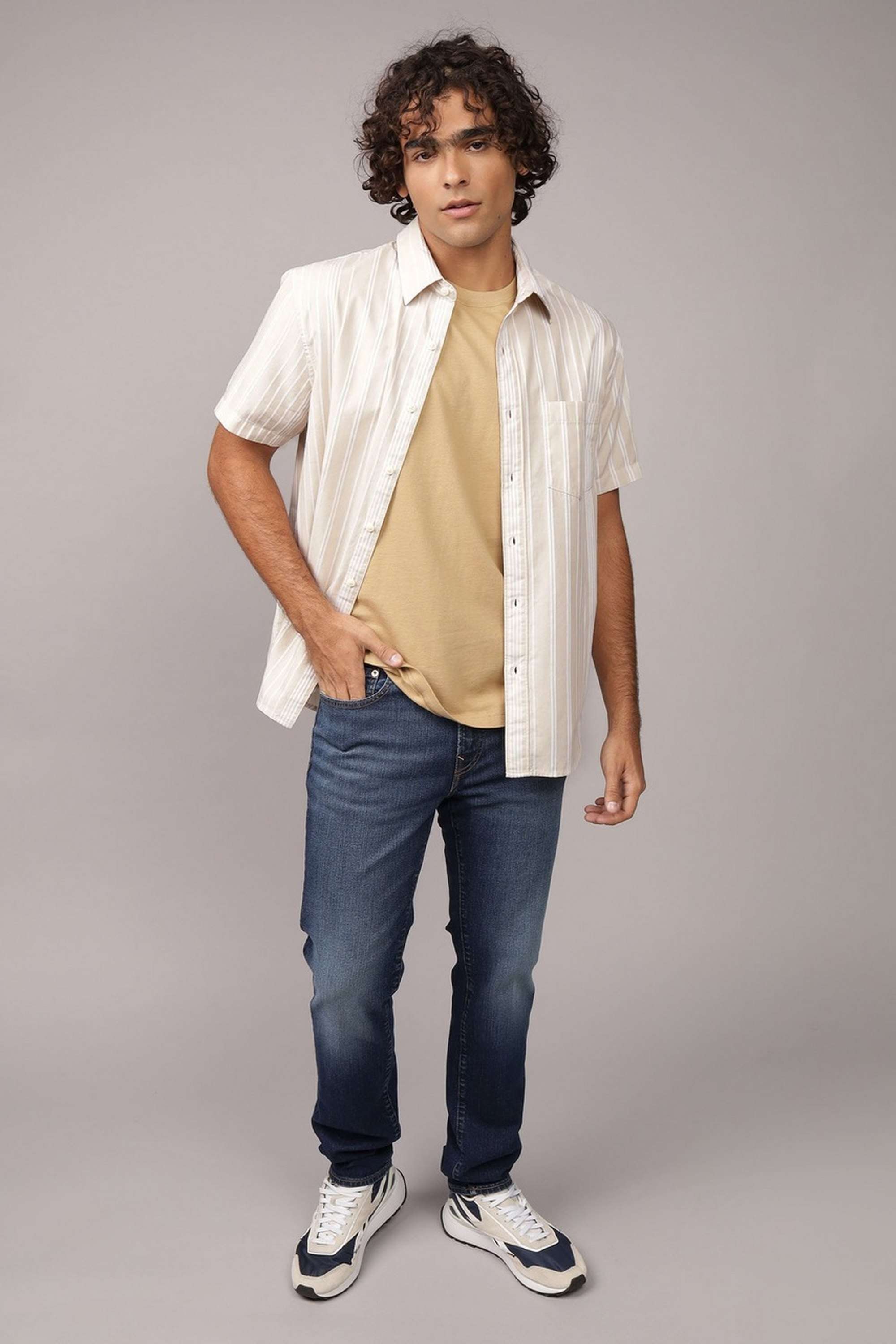 Stripes-Cotton-Regular-Fit-Men-s-Casual-Wear-Shirt