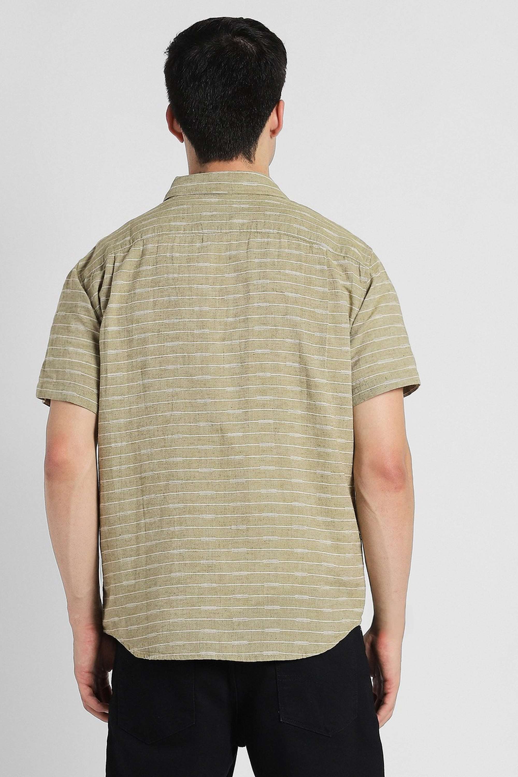 Textured-Cotton-Linen-Blend-Regular-Fit-Men-s-Casual-Wear-Shirt