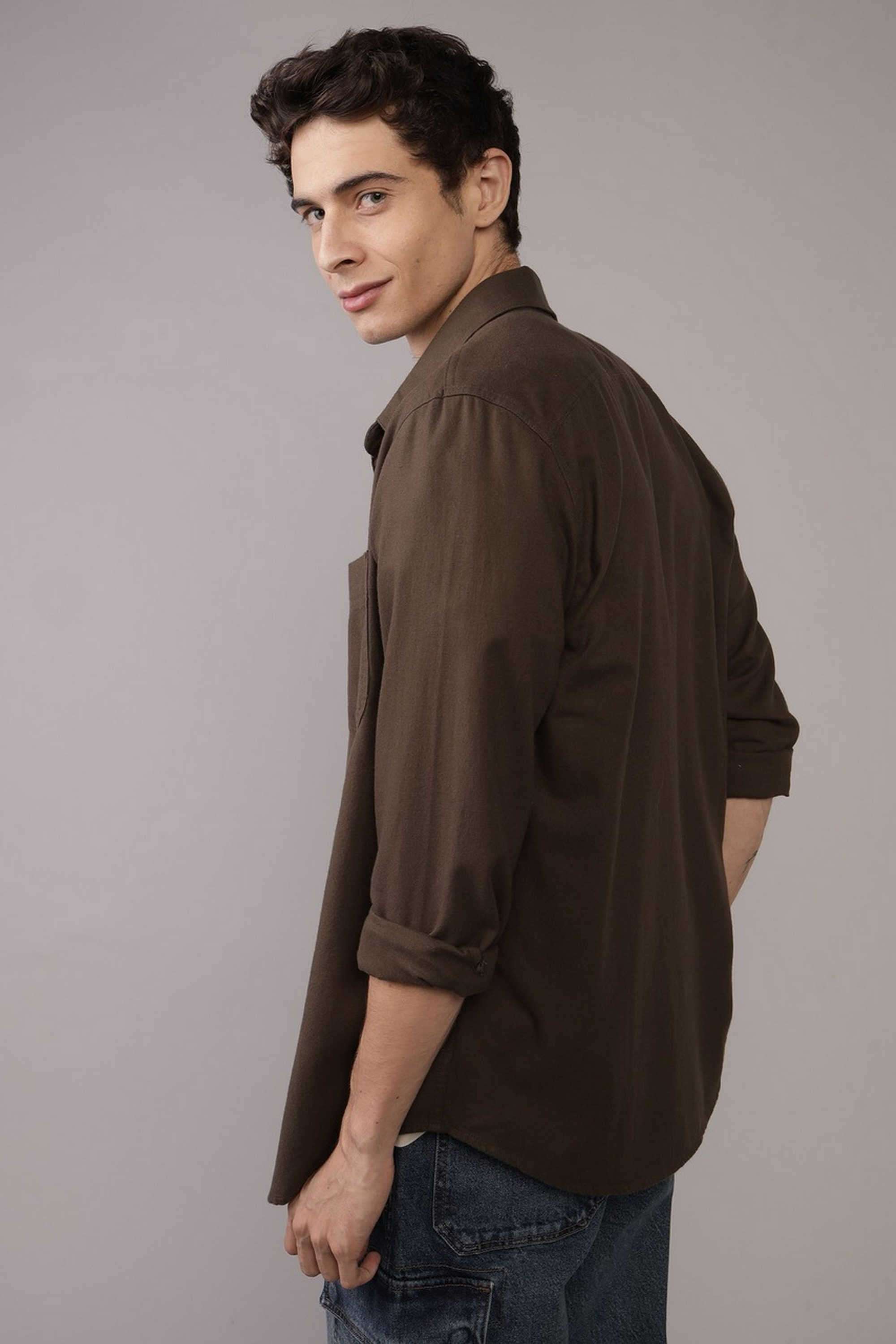 Solid-Cotton-Slim-Fit-Men-s-Casual-Shirt