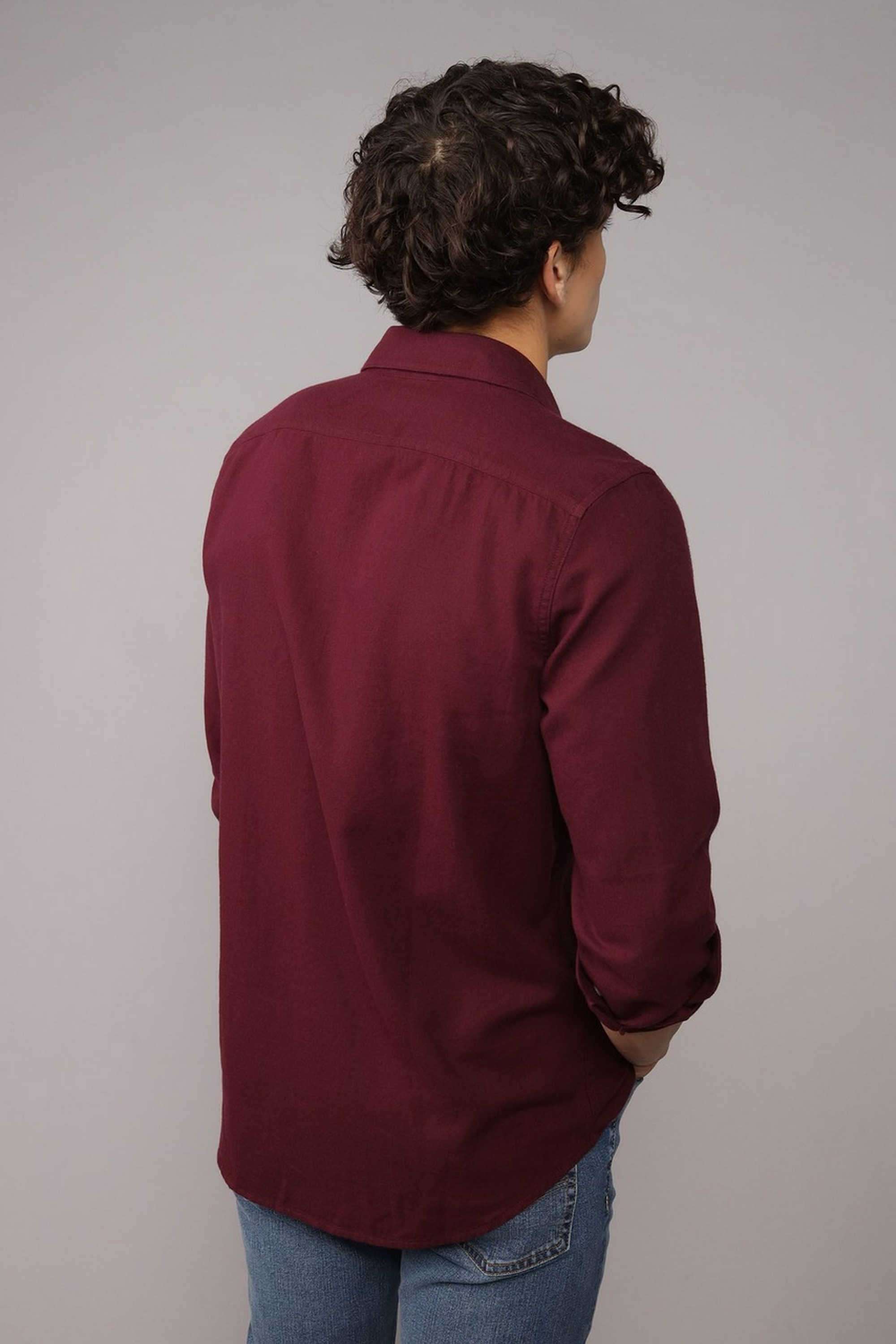 Solid-Cotton-Slim-Fit-Men-s-Casual-Shirt