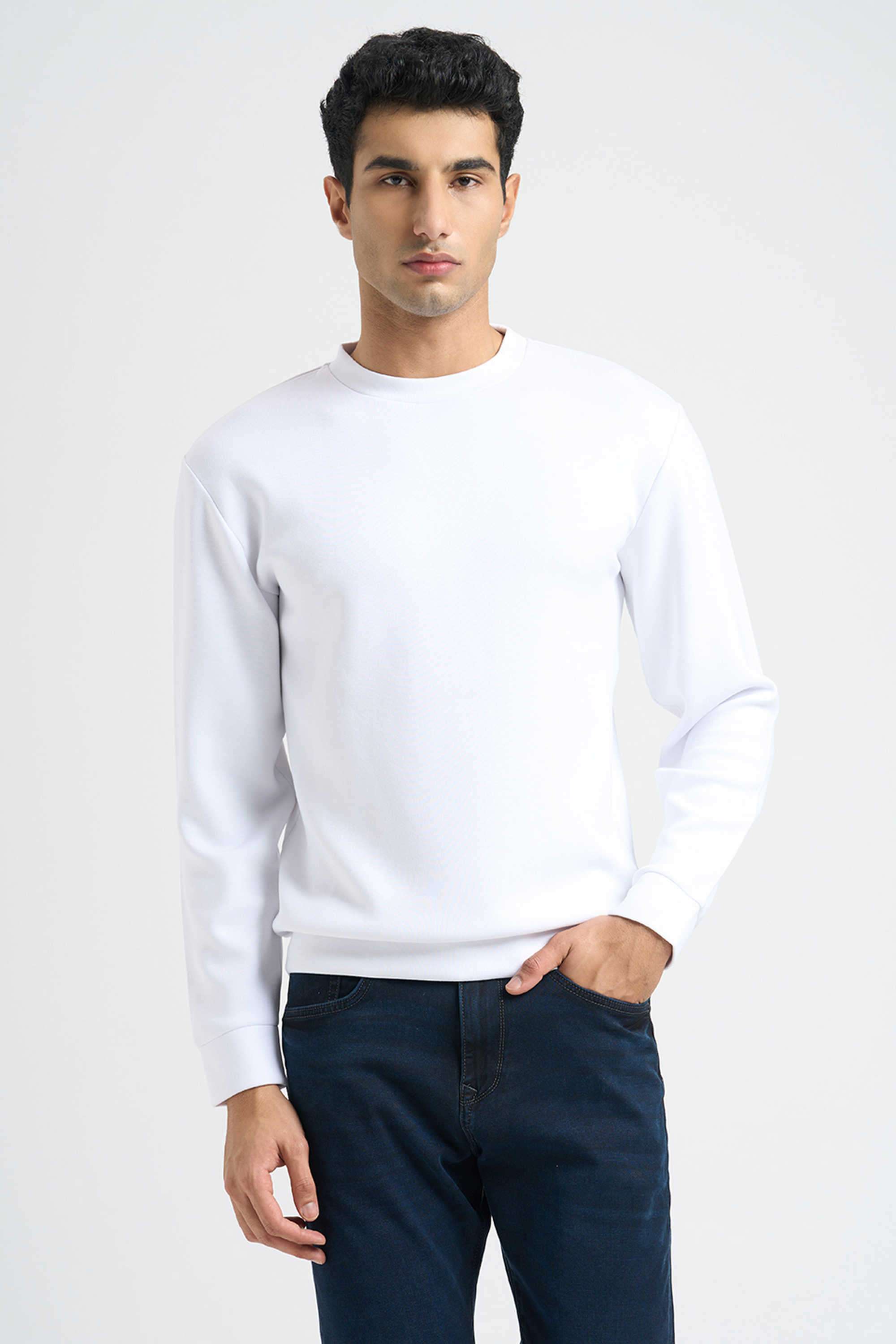 Solid-Cotton-Collared-Men-s-Sweatshirt
