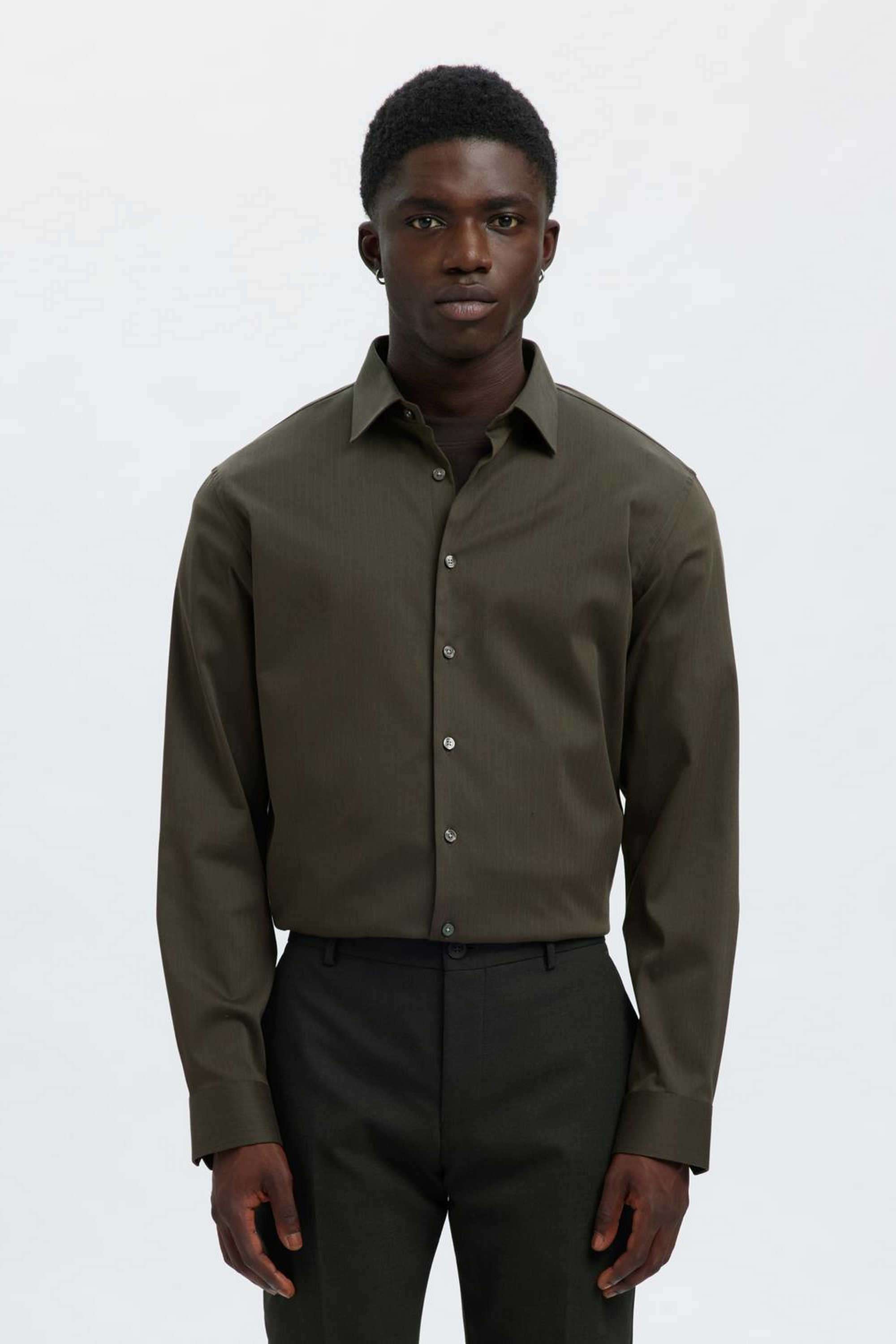 Solid-Cotton-Men-s-Casual-Wear-Shirt