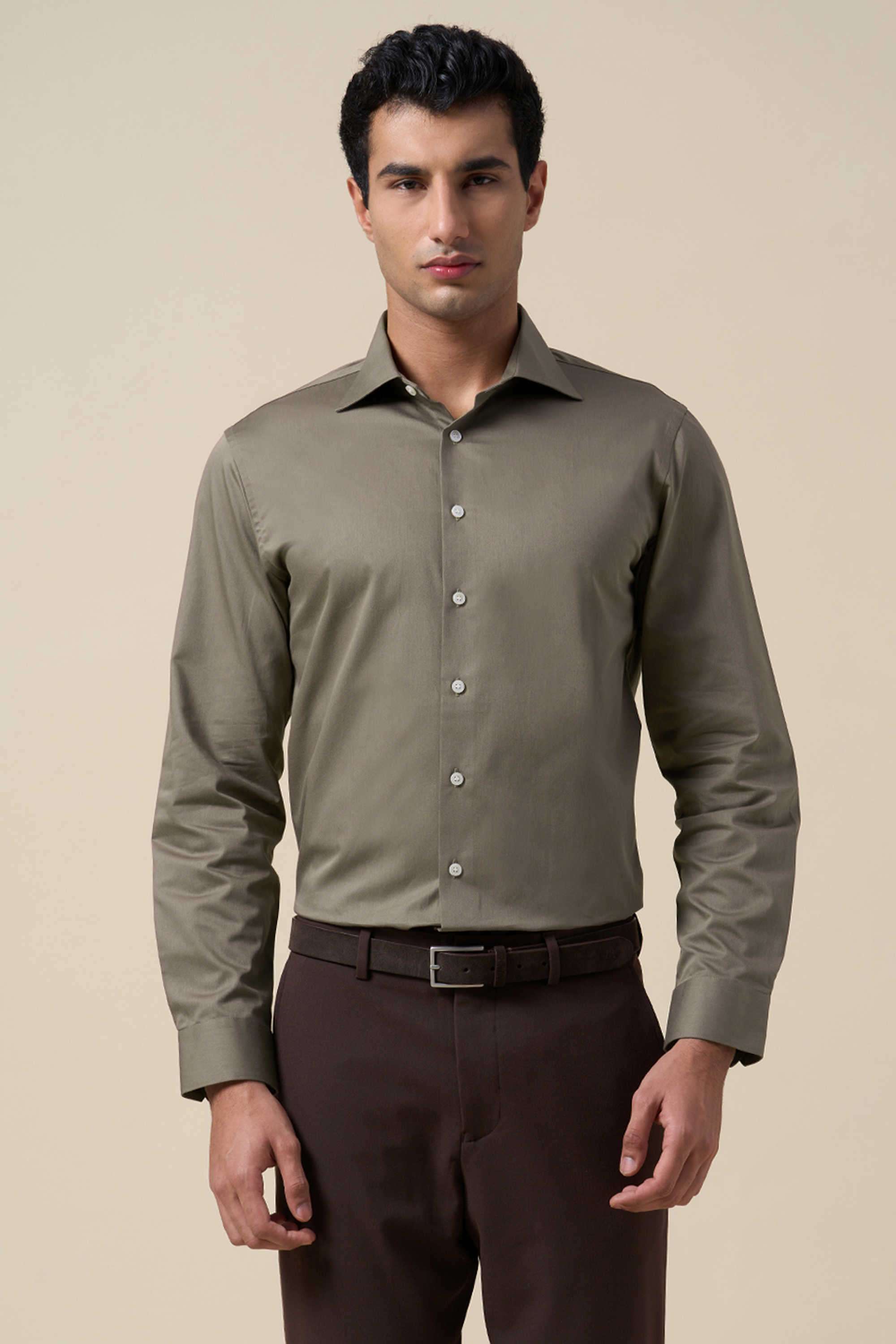 Solid-Cotton-Men-s-Casual-Wear-Shirt