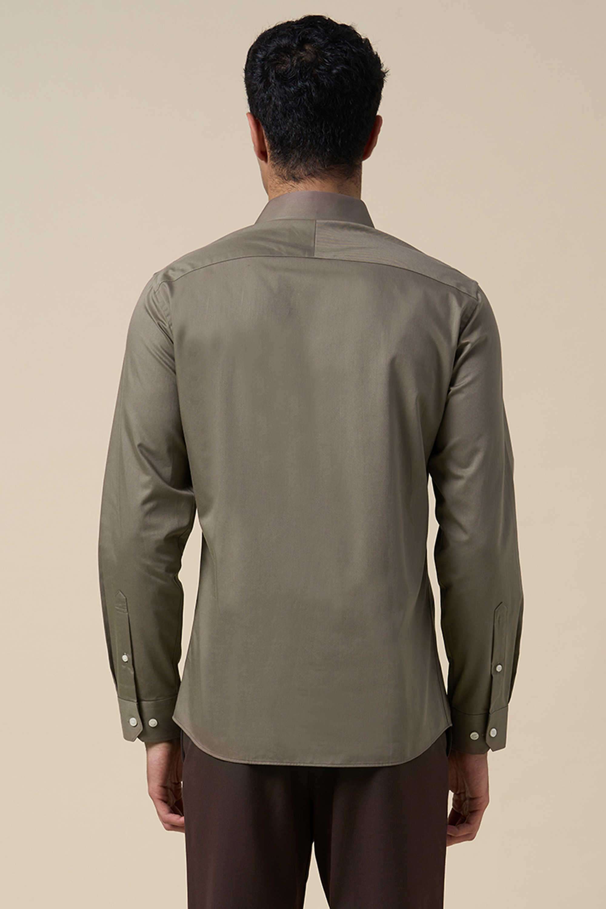 Solid-Cotton-Men-s-Casual-Wear-Shirt