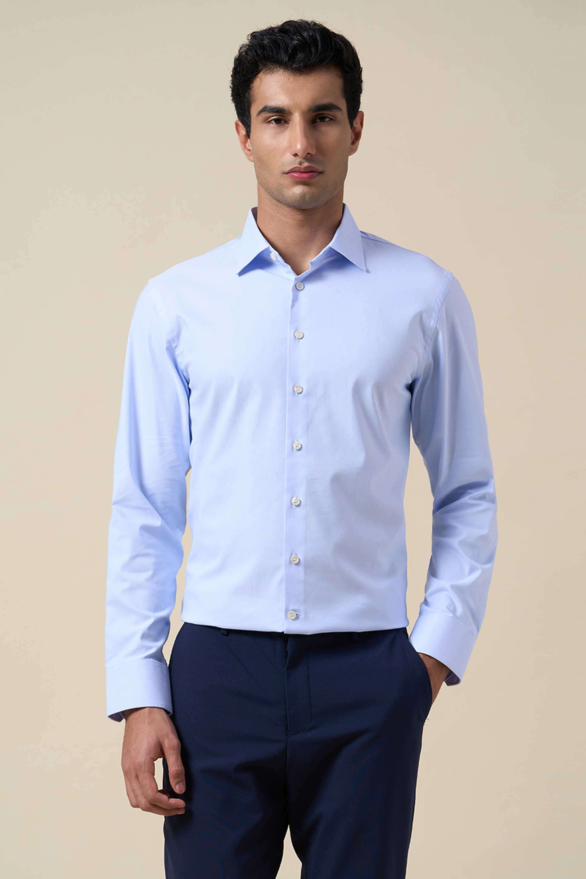 Solid-Cotton-Men-s-Casual-Wear-Shirt