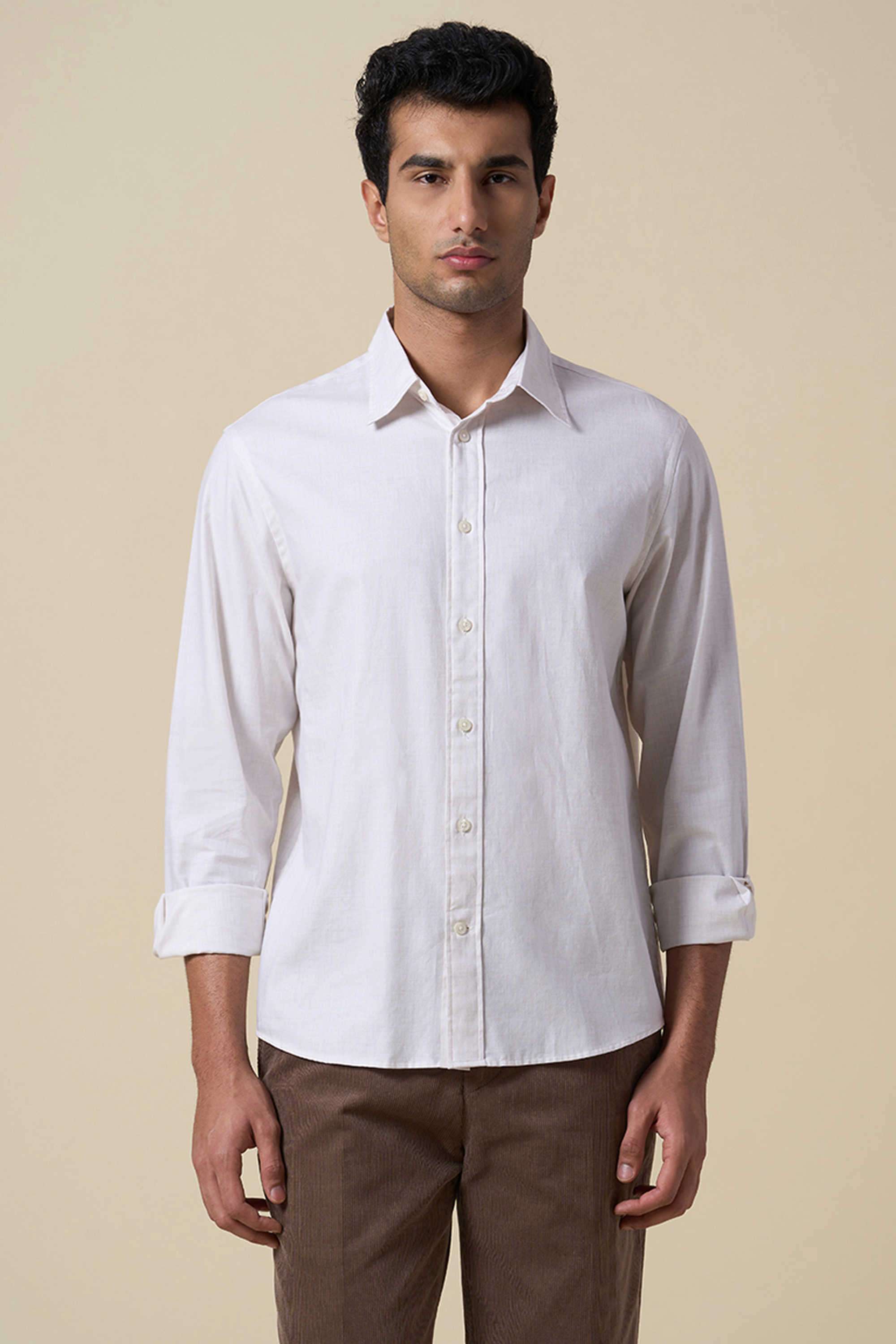Solid-Cotton-Men-s-Casual-Wear-Shirt