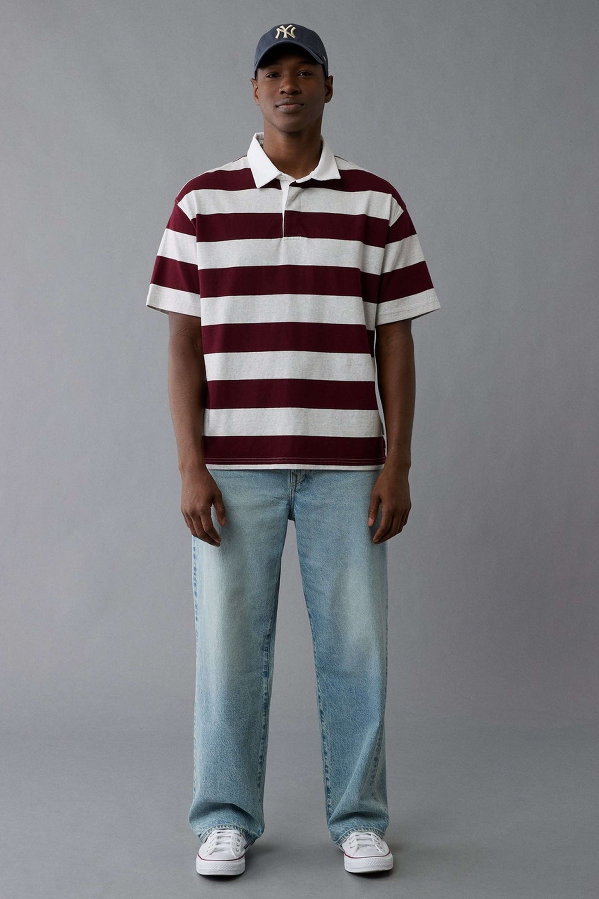 Stripes-Polyester-Stretch-Polo-Men-s-T-Shirt